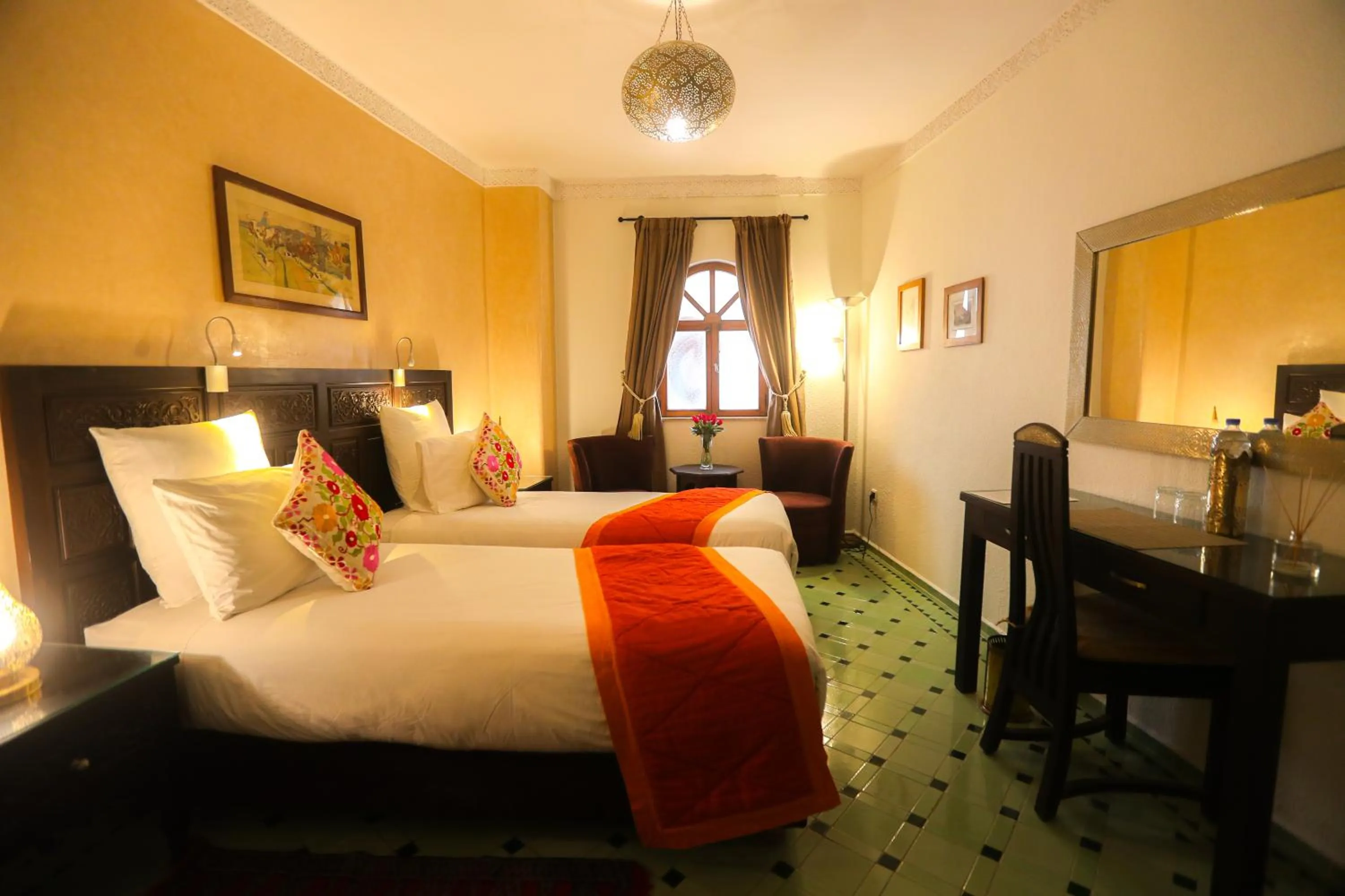 Patio, Bed in Riad Perle D'Eau