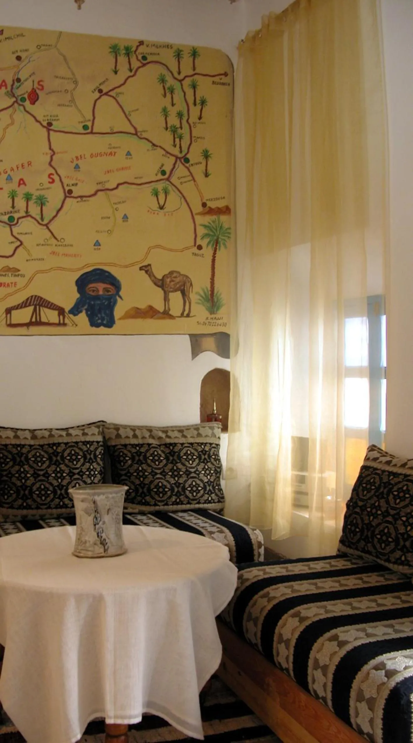 Seating area in Kasbah Iswan