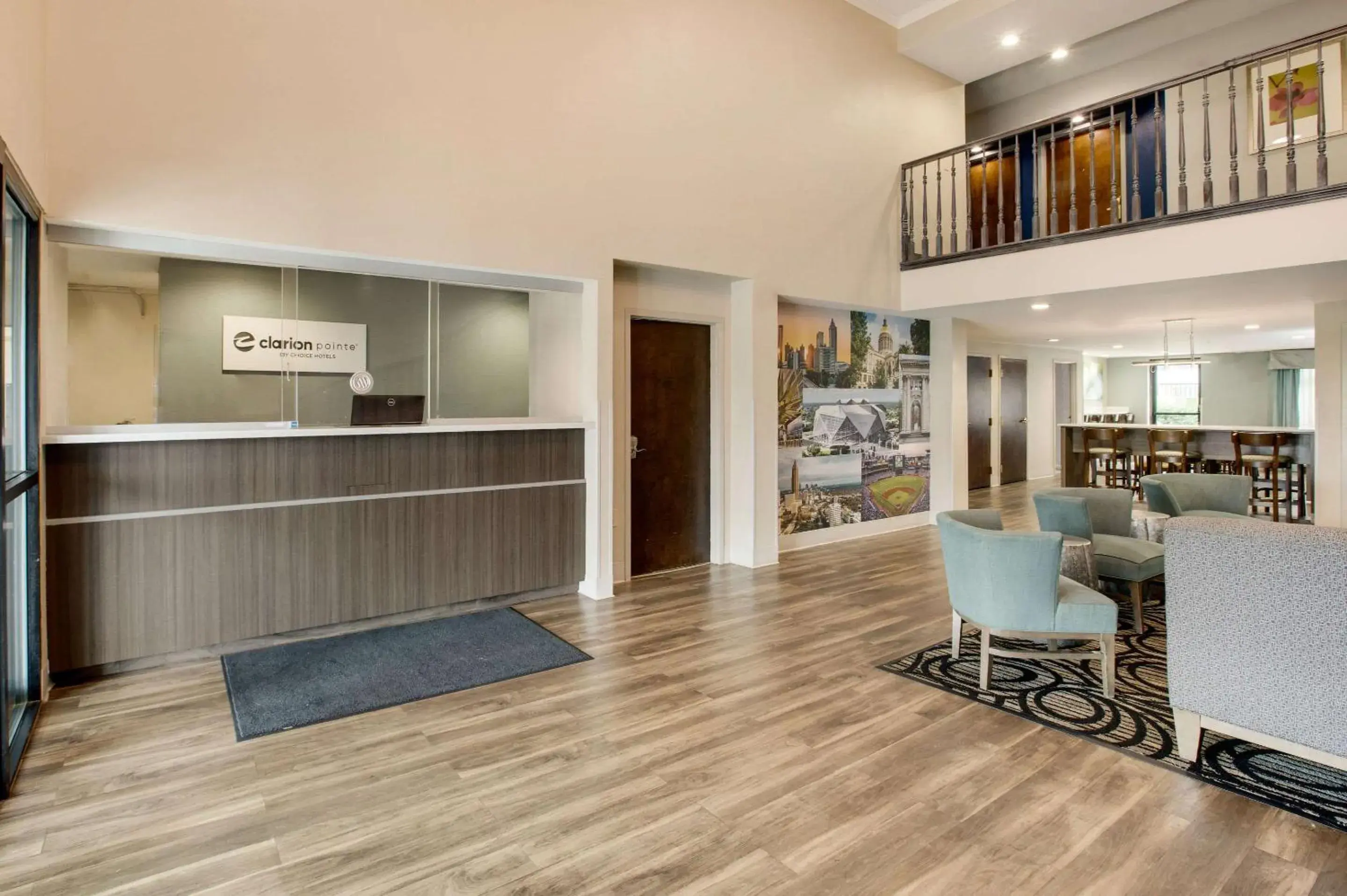 Lobby or reception in Clarion Pointe Atlanta Airport College Park Lobby or reception in Clarion Pointe Atlanta Airport College Park