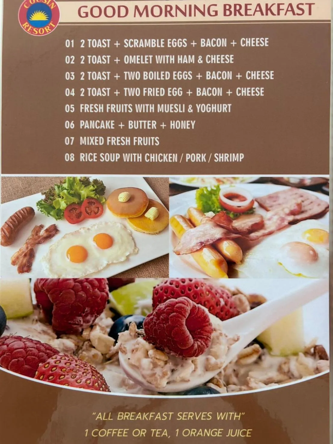 Food in Cousin Resort Koh Kho Khao Beach