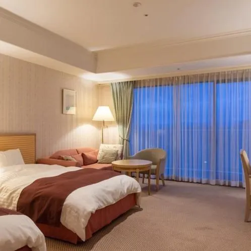 Bed in Onahama Ocean Hotel & Golf Club