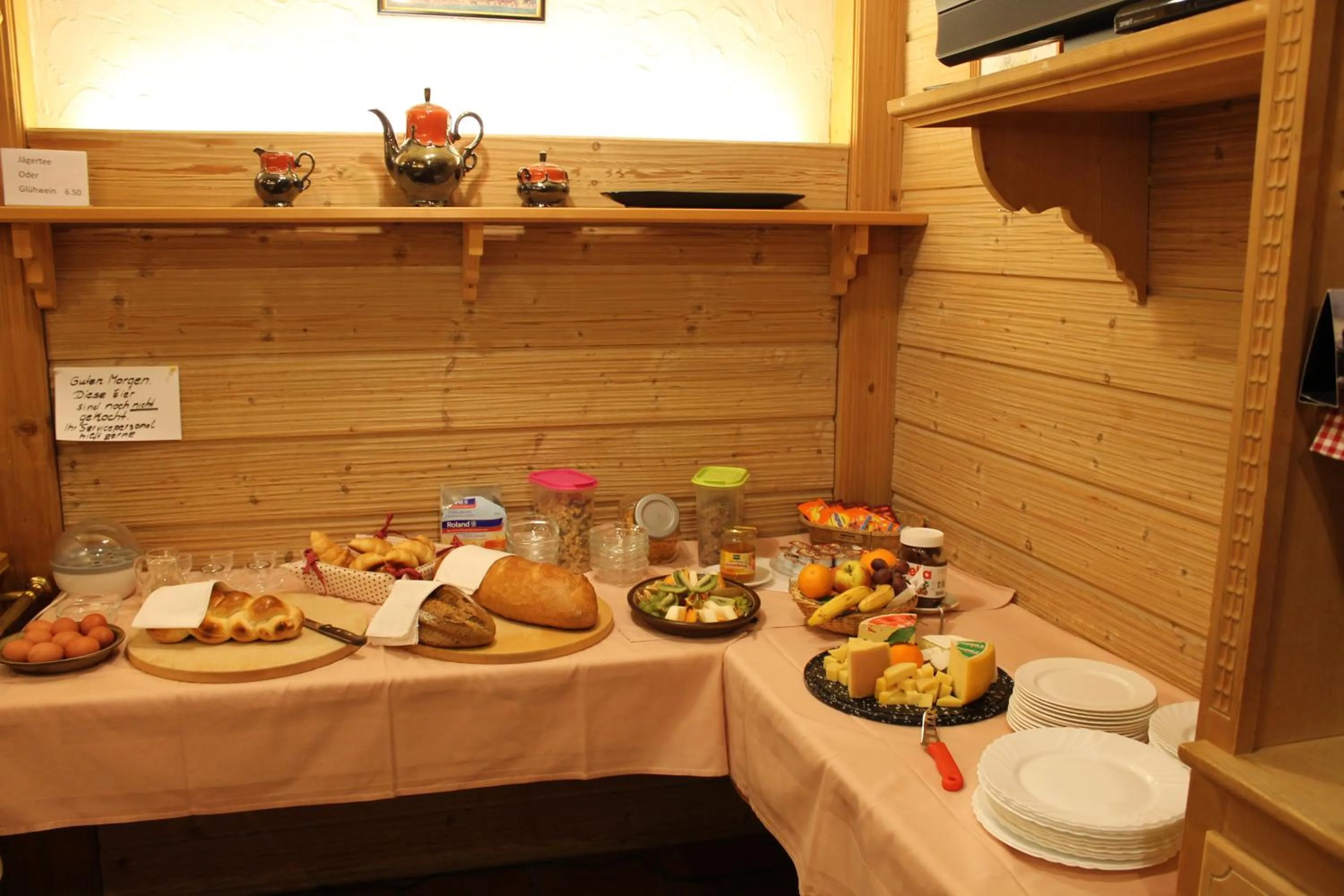 Continental breakfast in Hotel Restaurant Schönau