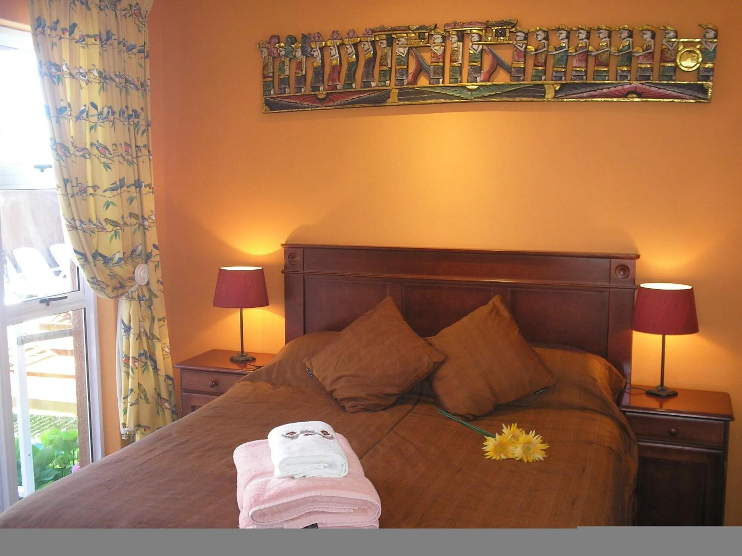 Decorative detail, Bed in Brown Jug Guest House