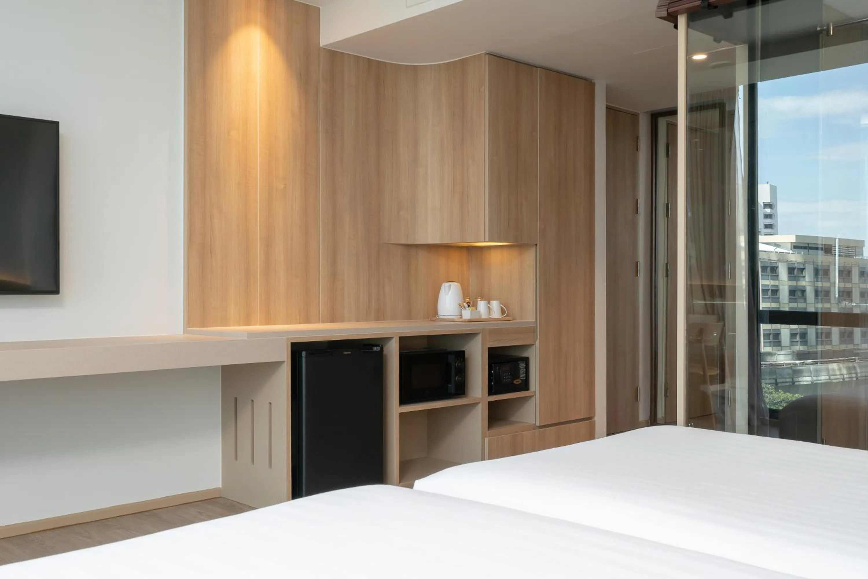 Bed in VIC 3 Bangkok Hotel