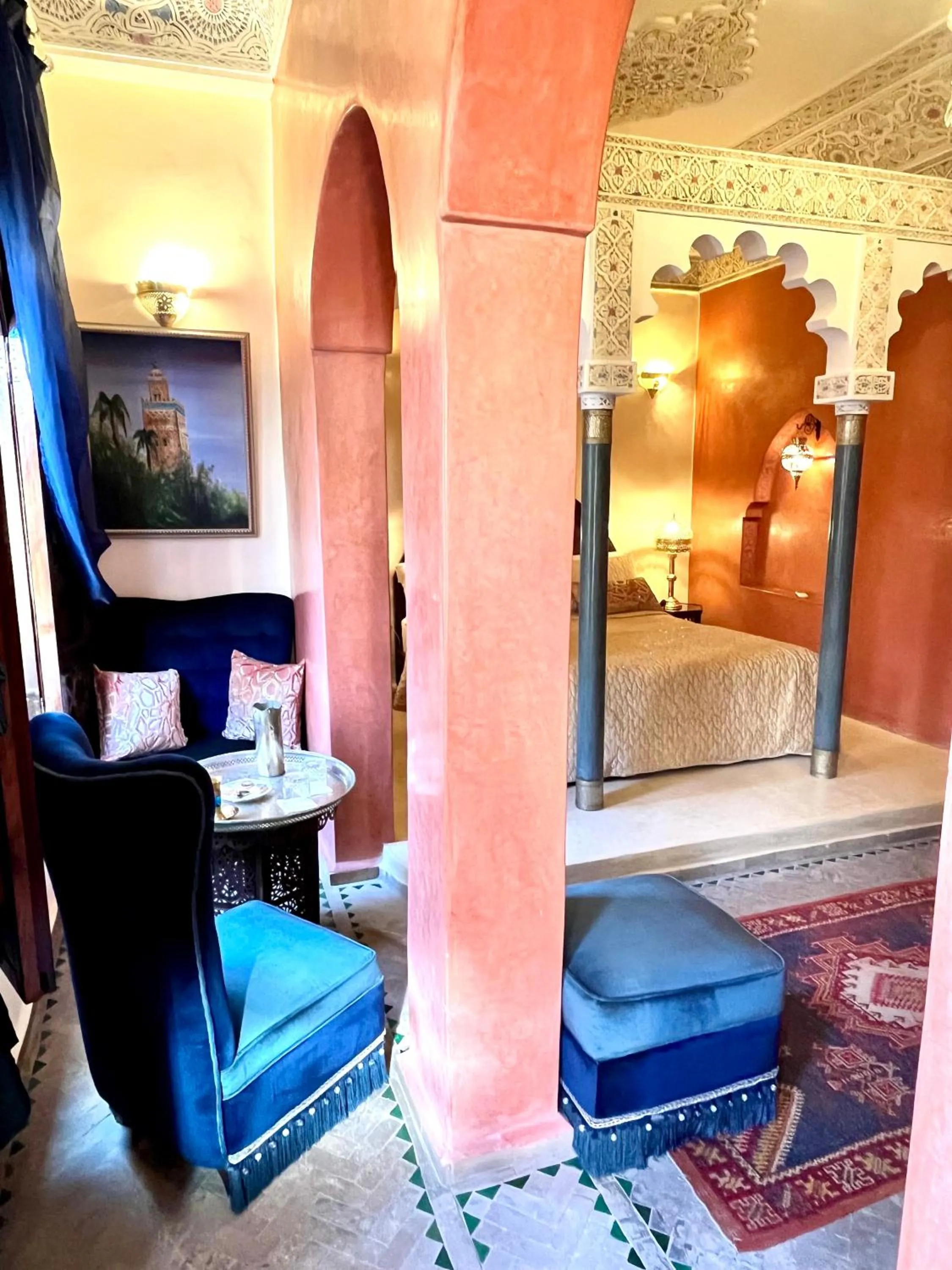 Bed in Riad Fatinat Marrakech