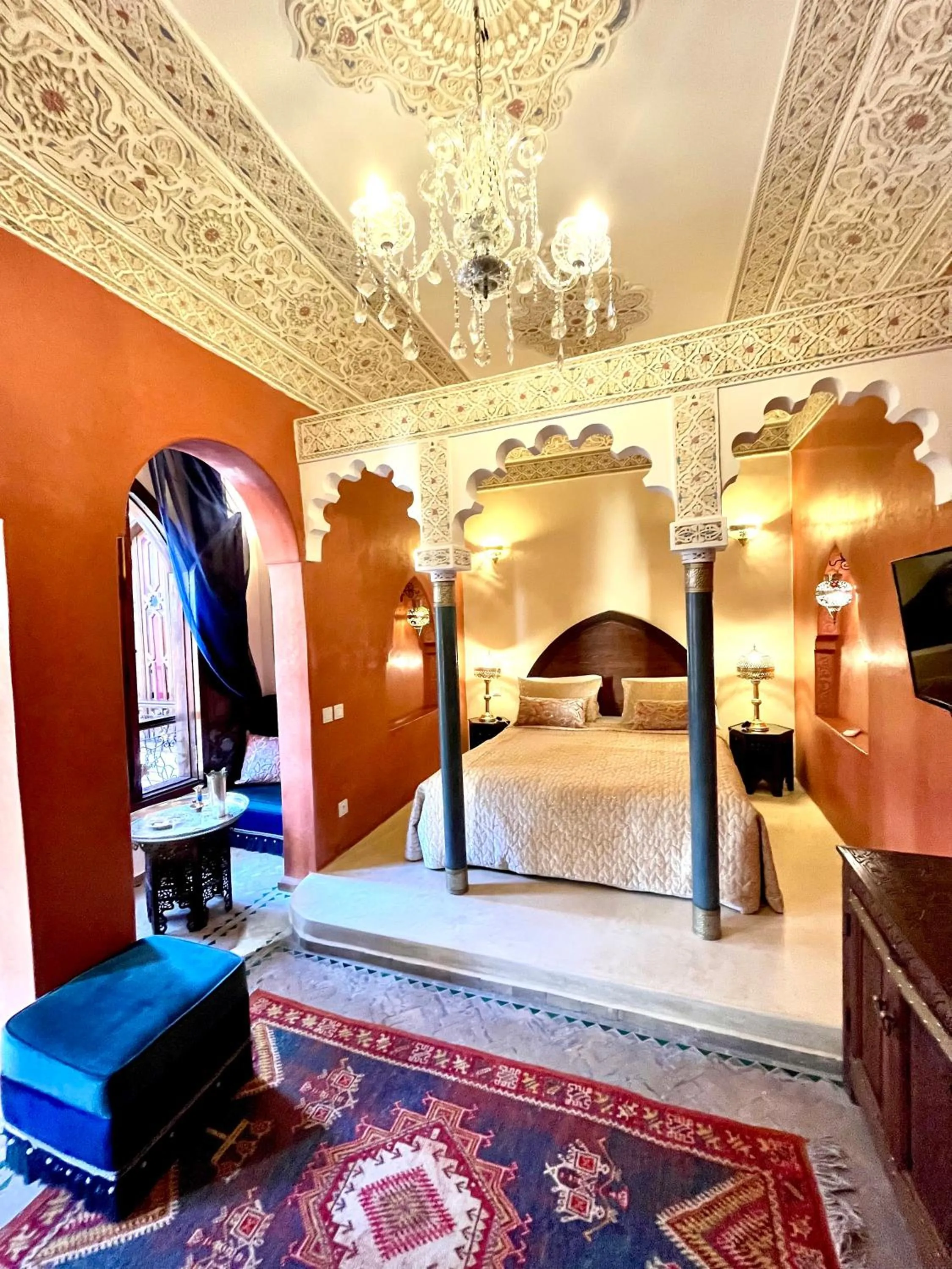 Bed in Riad Fatinat Marrakech