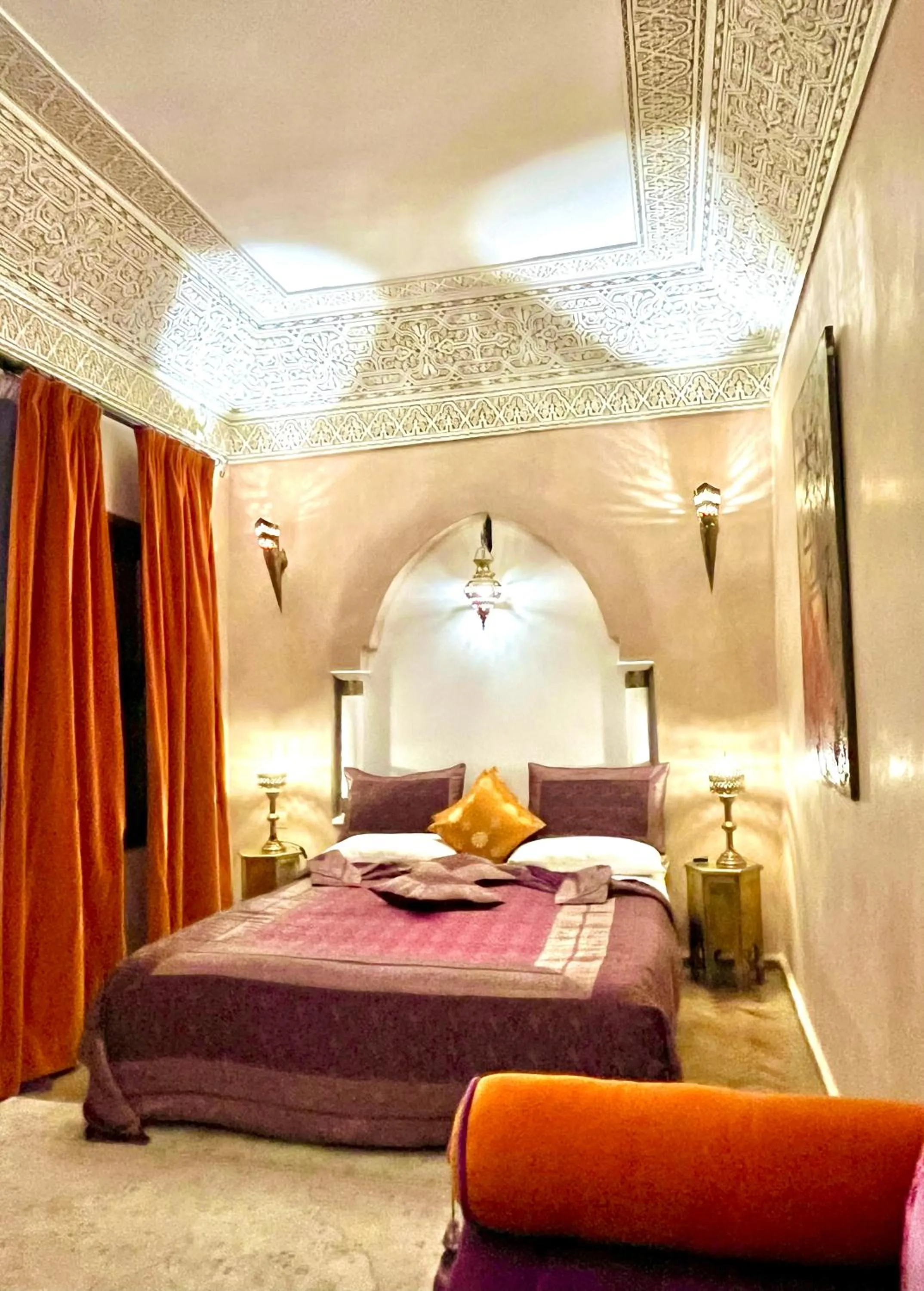 Bed in Riad Fatinat Marrakech
