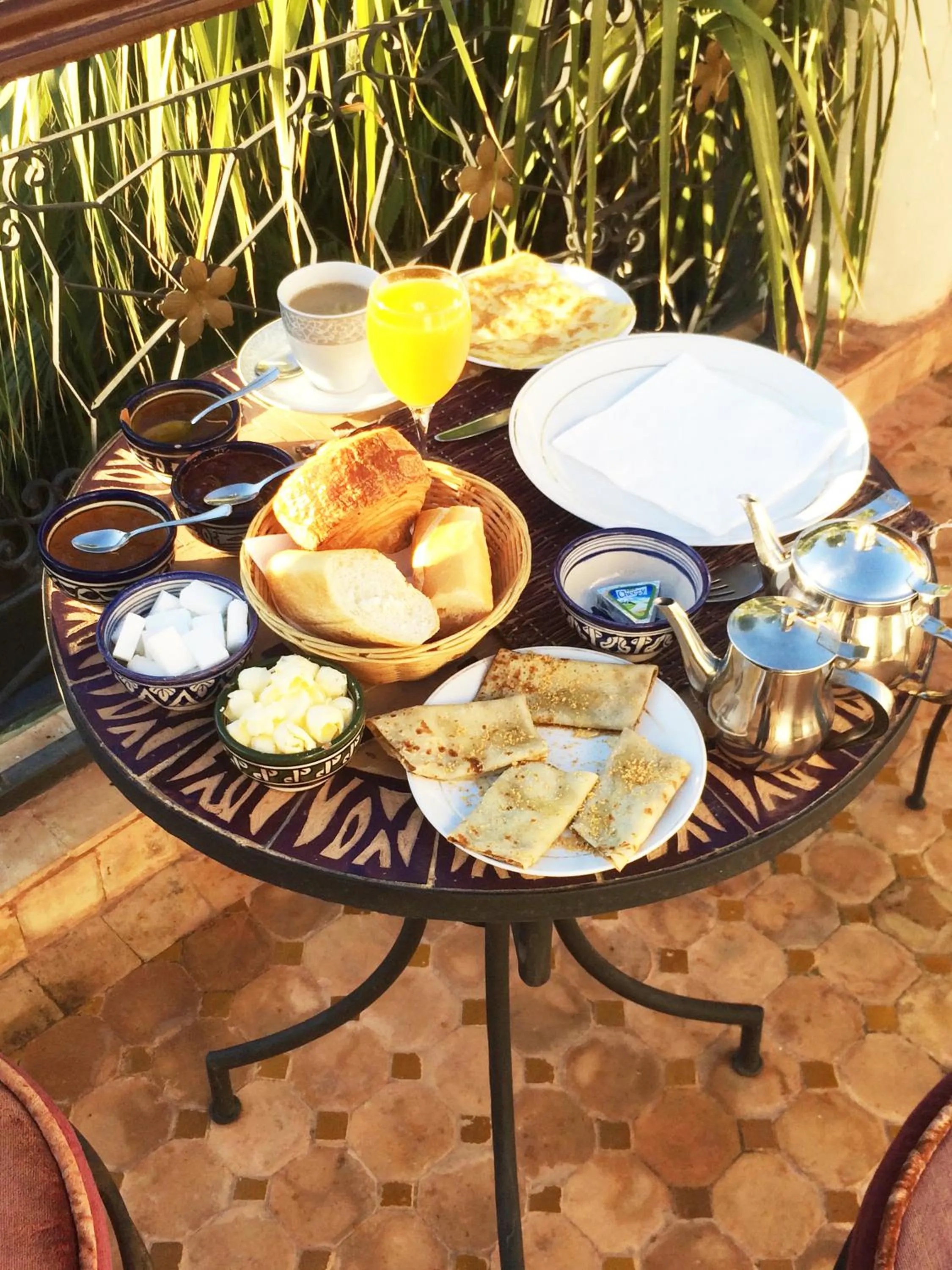 Continental breakfast in Riad Fatinat Marrakech