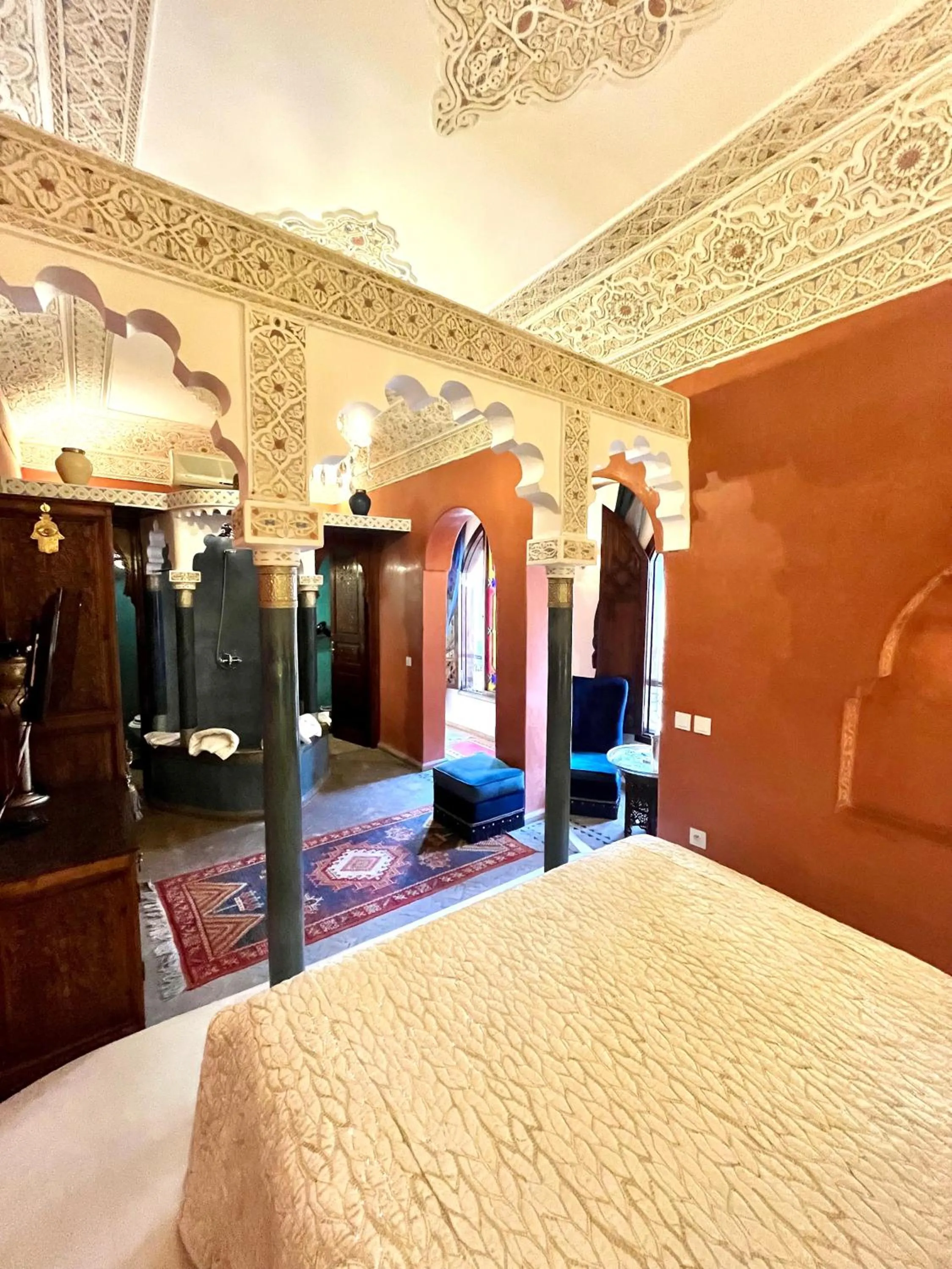 Bed in Riad Fatinat Marrakech