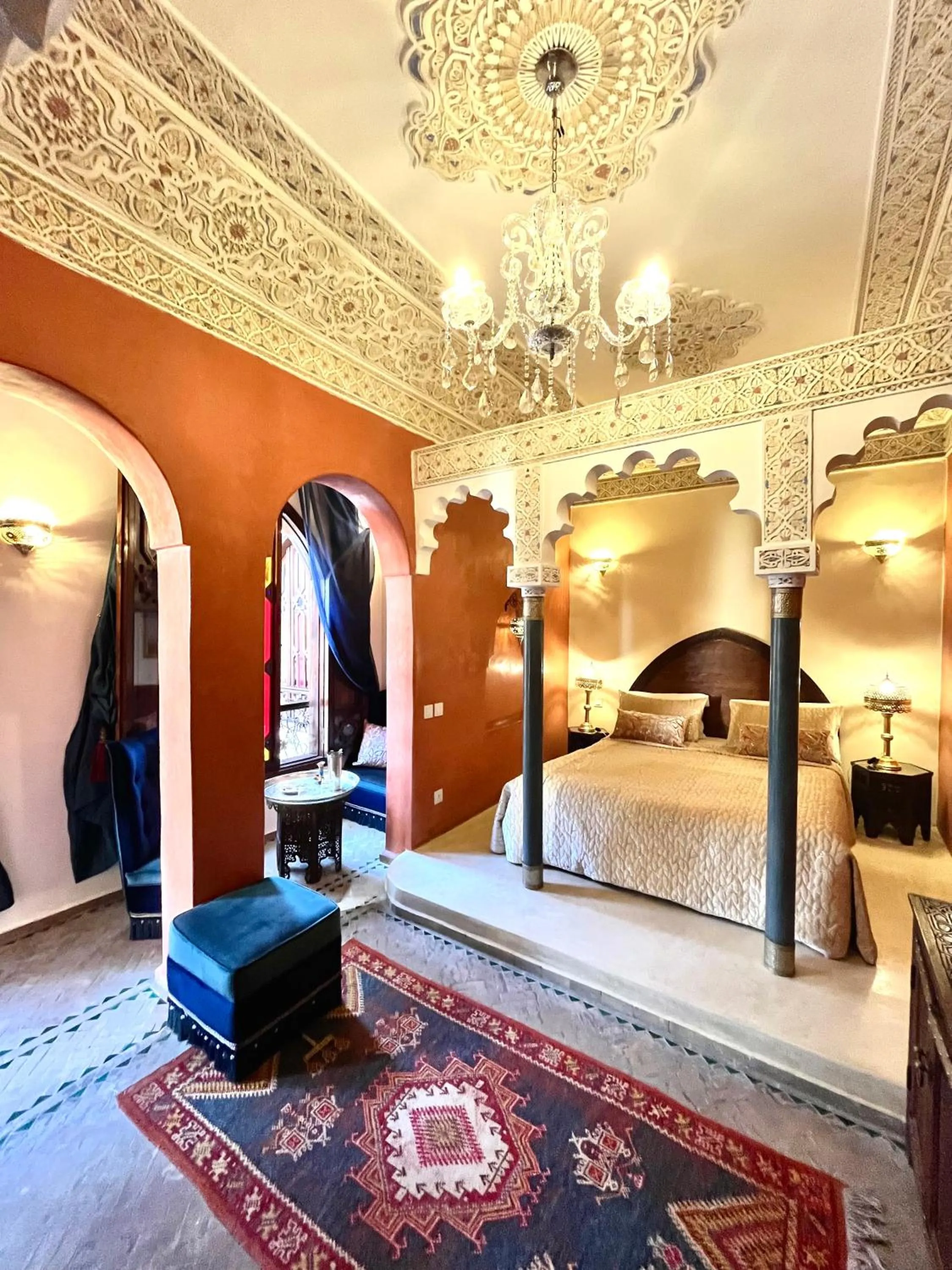 Bed in Riad Fatinat Marrakech