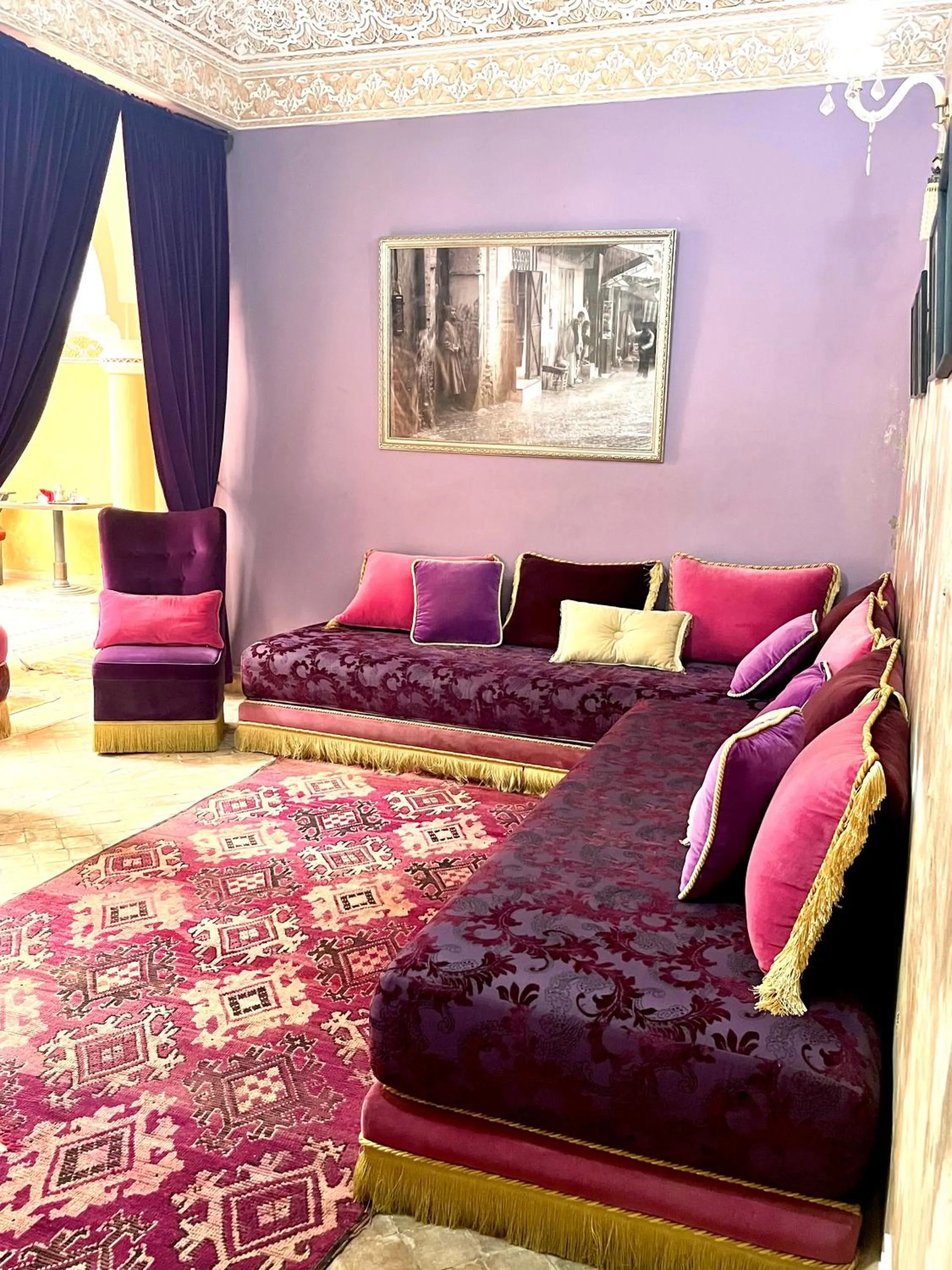 Bed in Riad Fatinat Marrakech