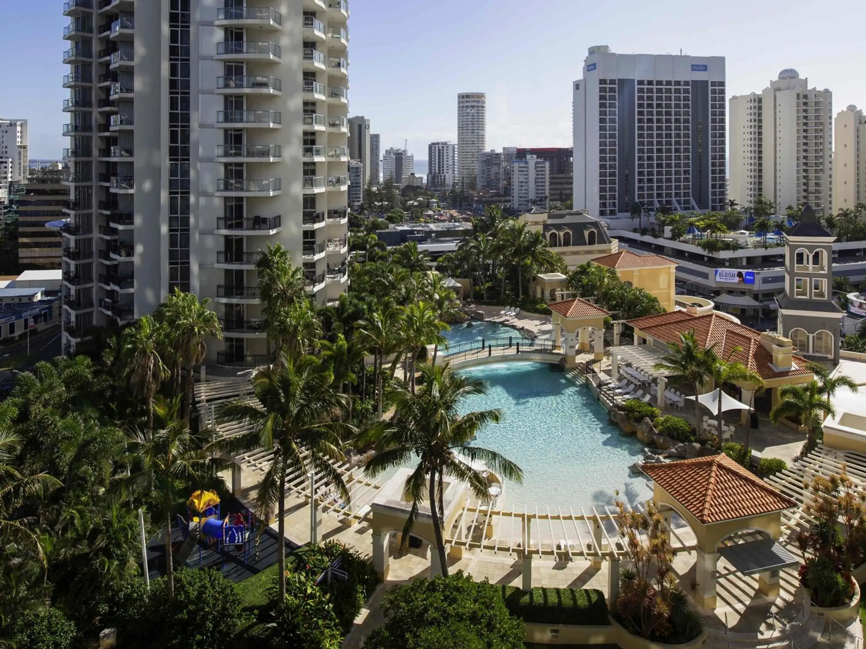 Pool view in Mantra Towers of Chevron Pool view in Mantra Towers of Chevron