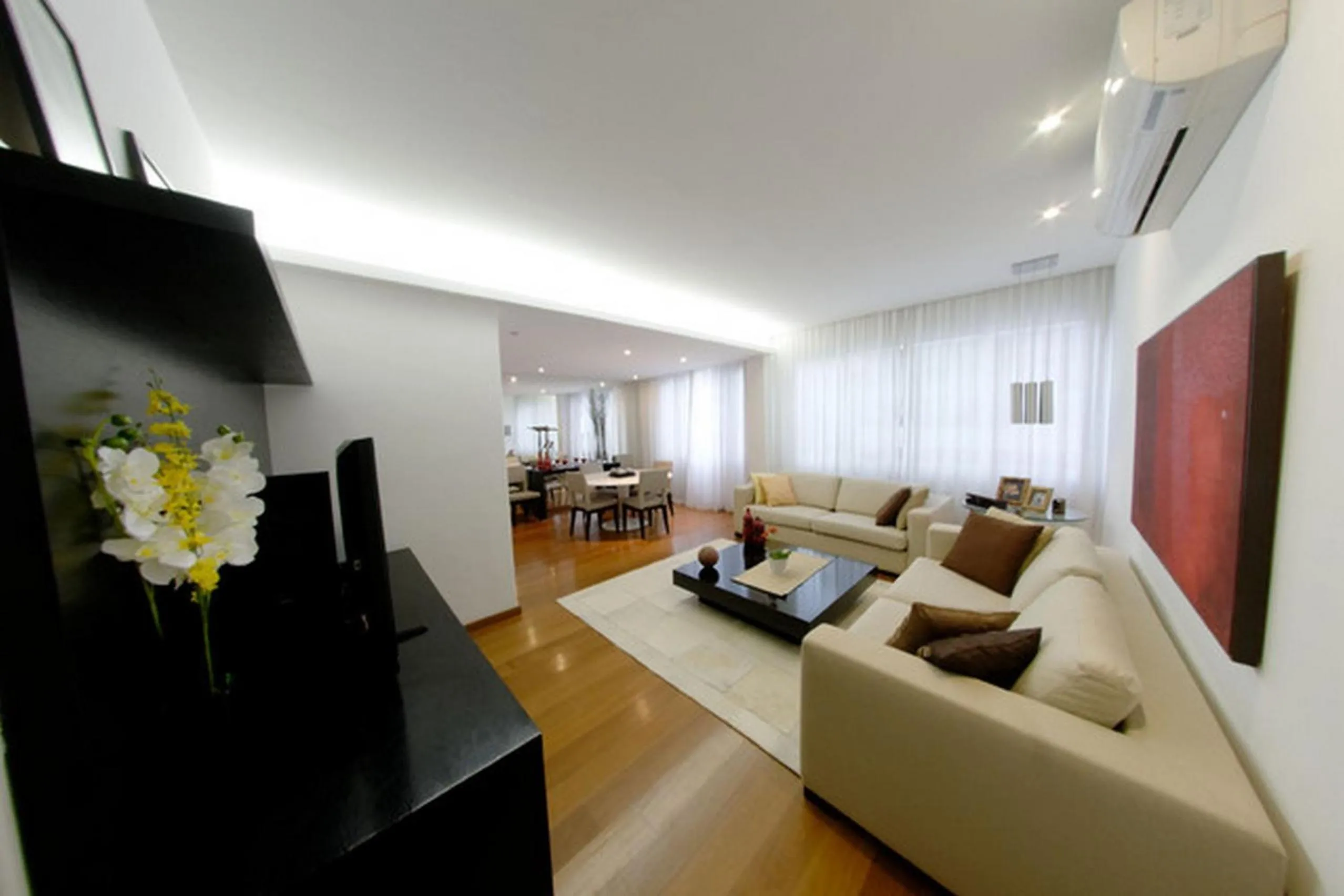 Living room in Leblon House Cupertino perto da praia portaria 24 h garagem ar condicionado e lava seca roupas