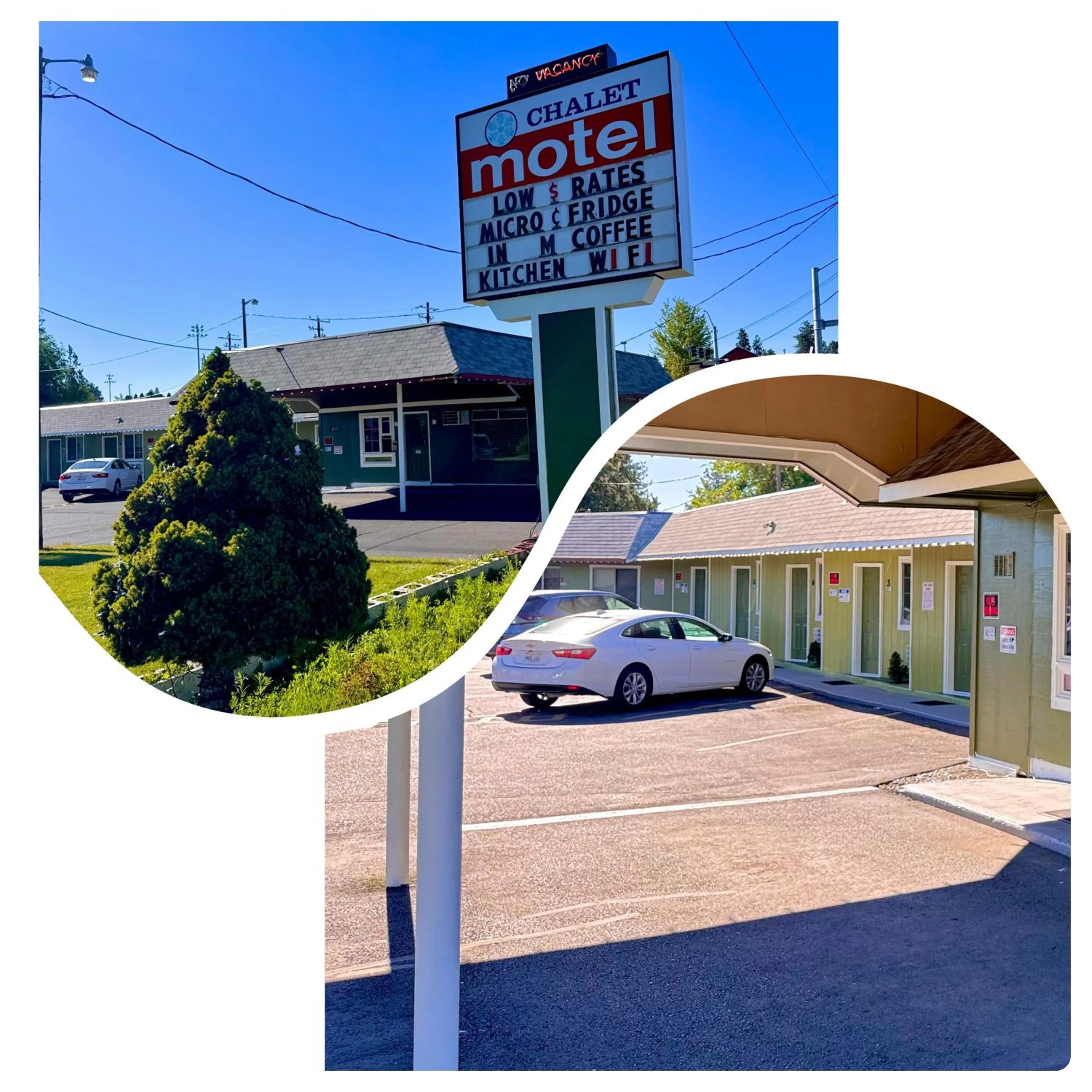 Property building in Chalet Motel - Affordable Stay in Central Bend