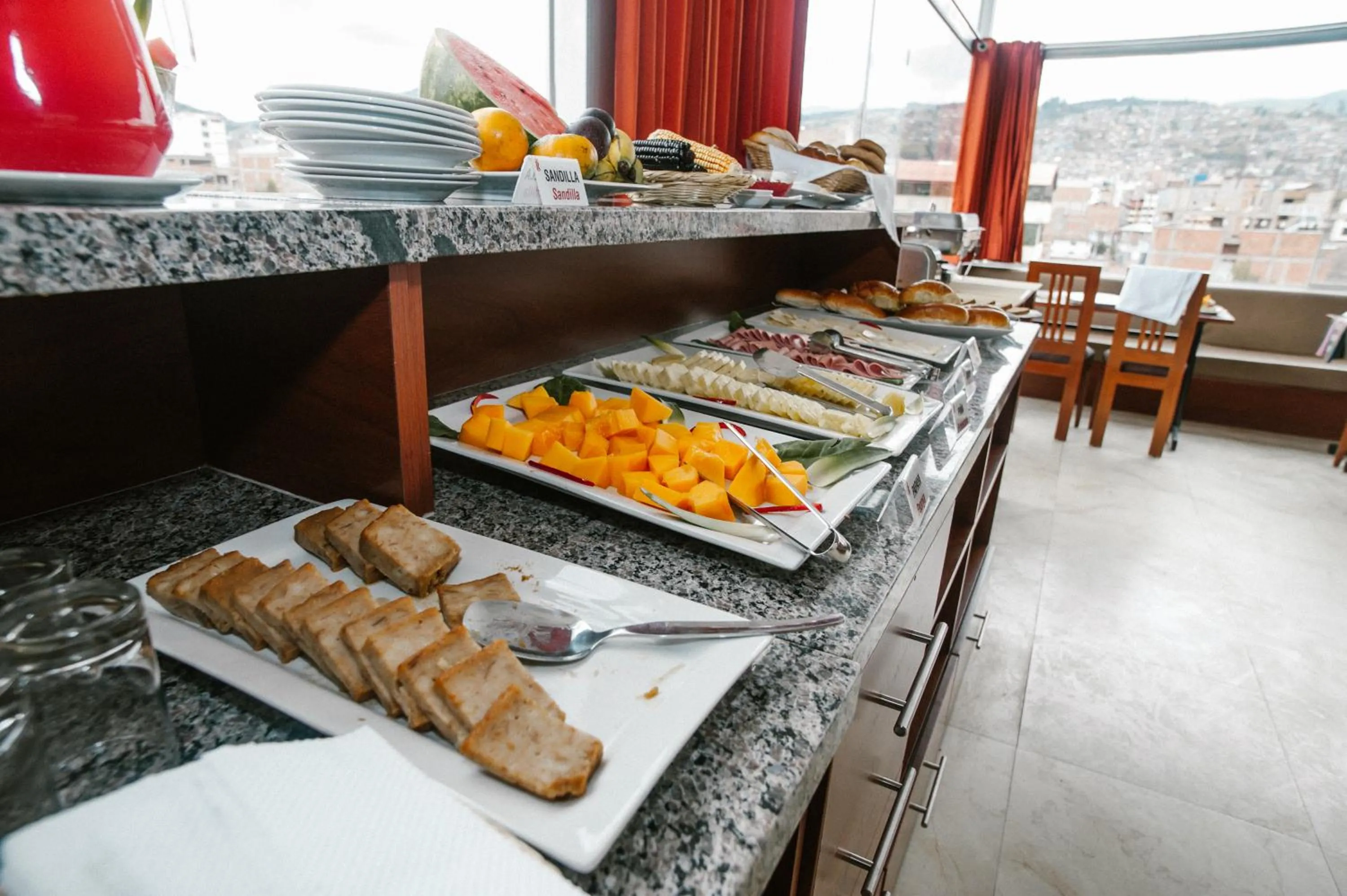 Buffet breakfast in Royal Inn Cusco Hotel