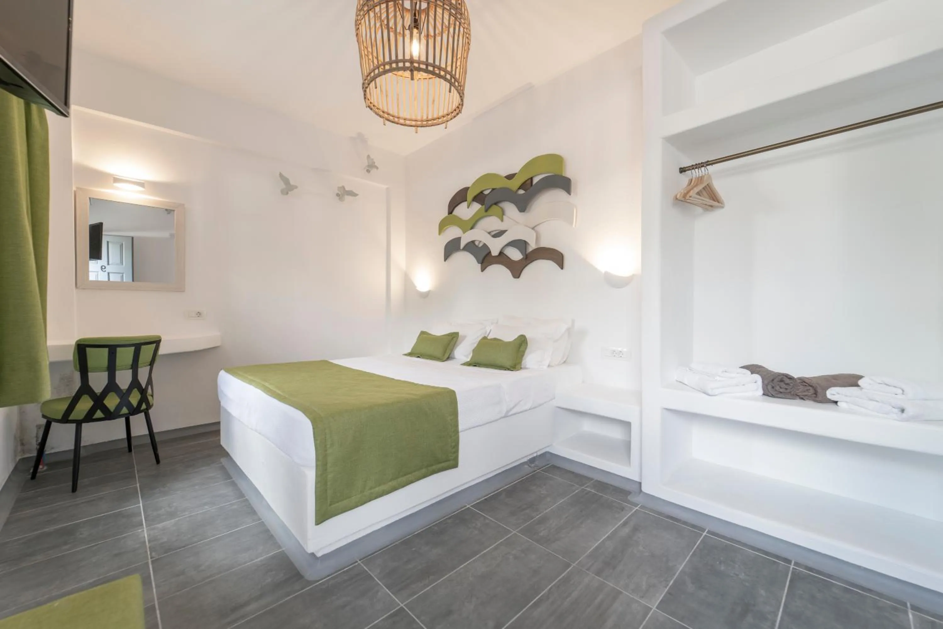 Bed in Black Coast Santorini