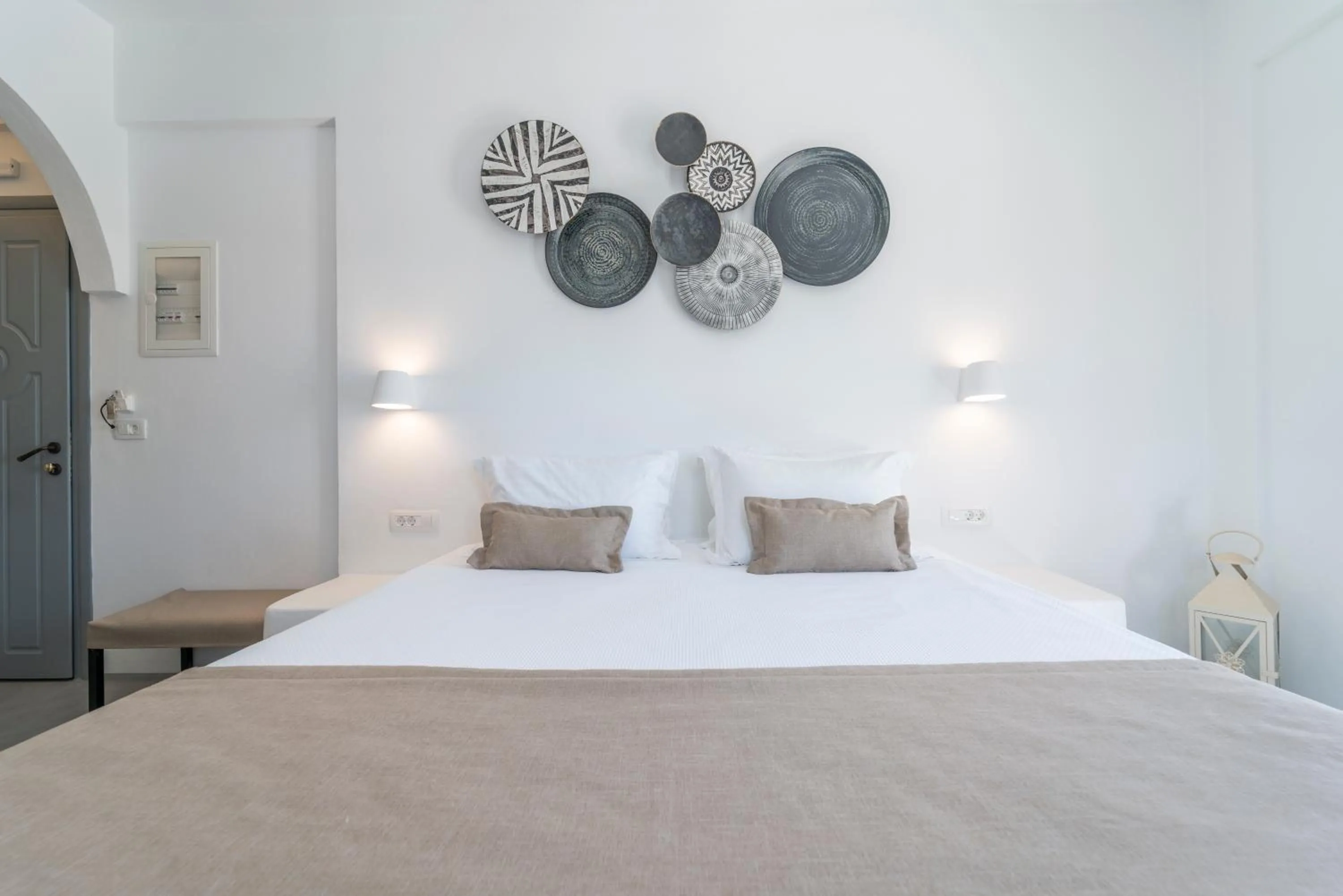 Bed in Black Coast Santorini