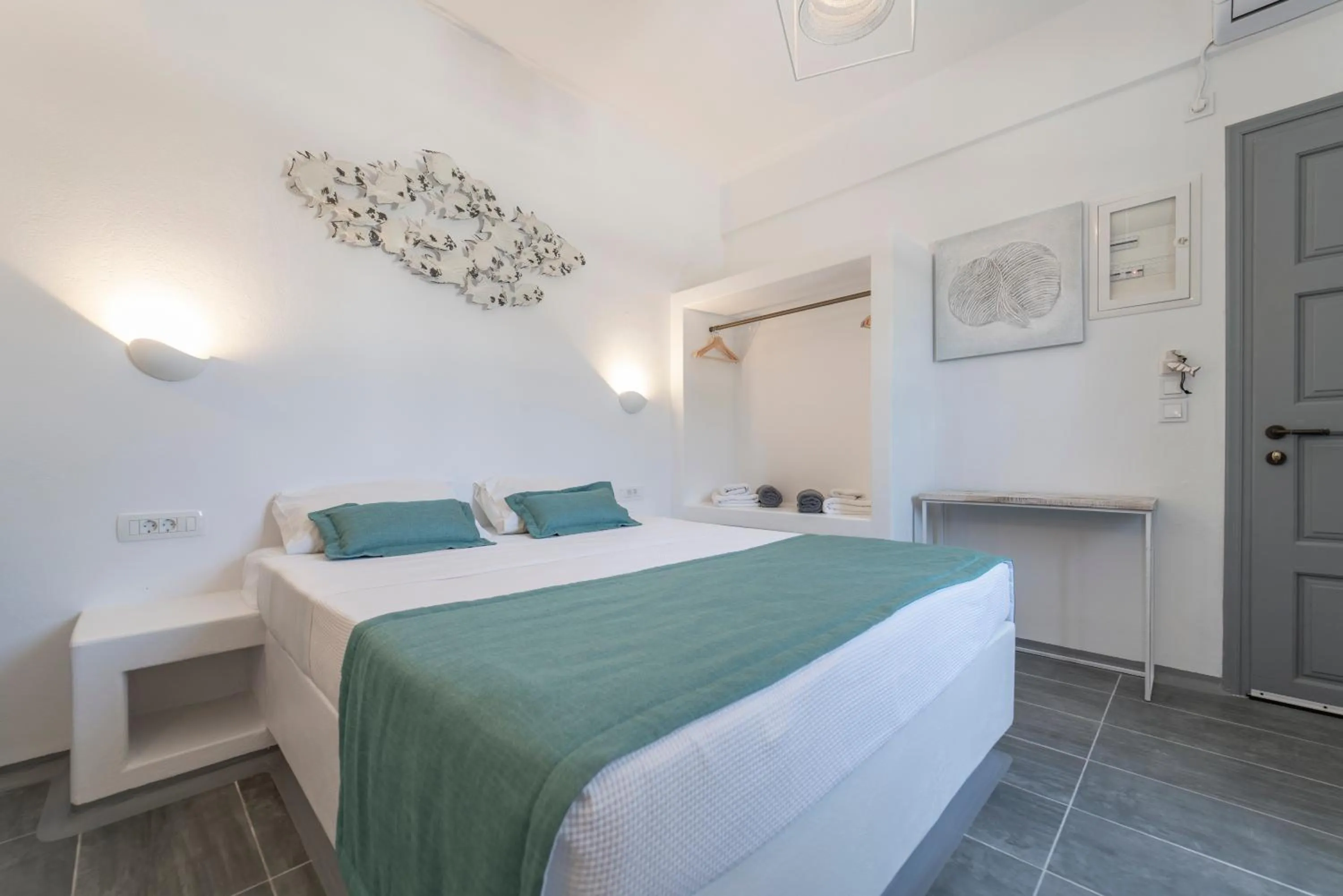 Bed in Black Coast Santorini