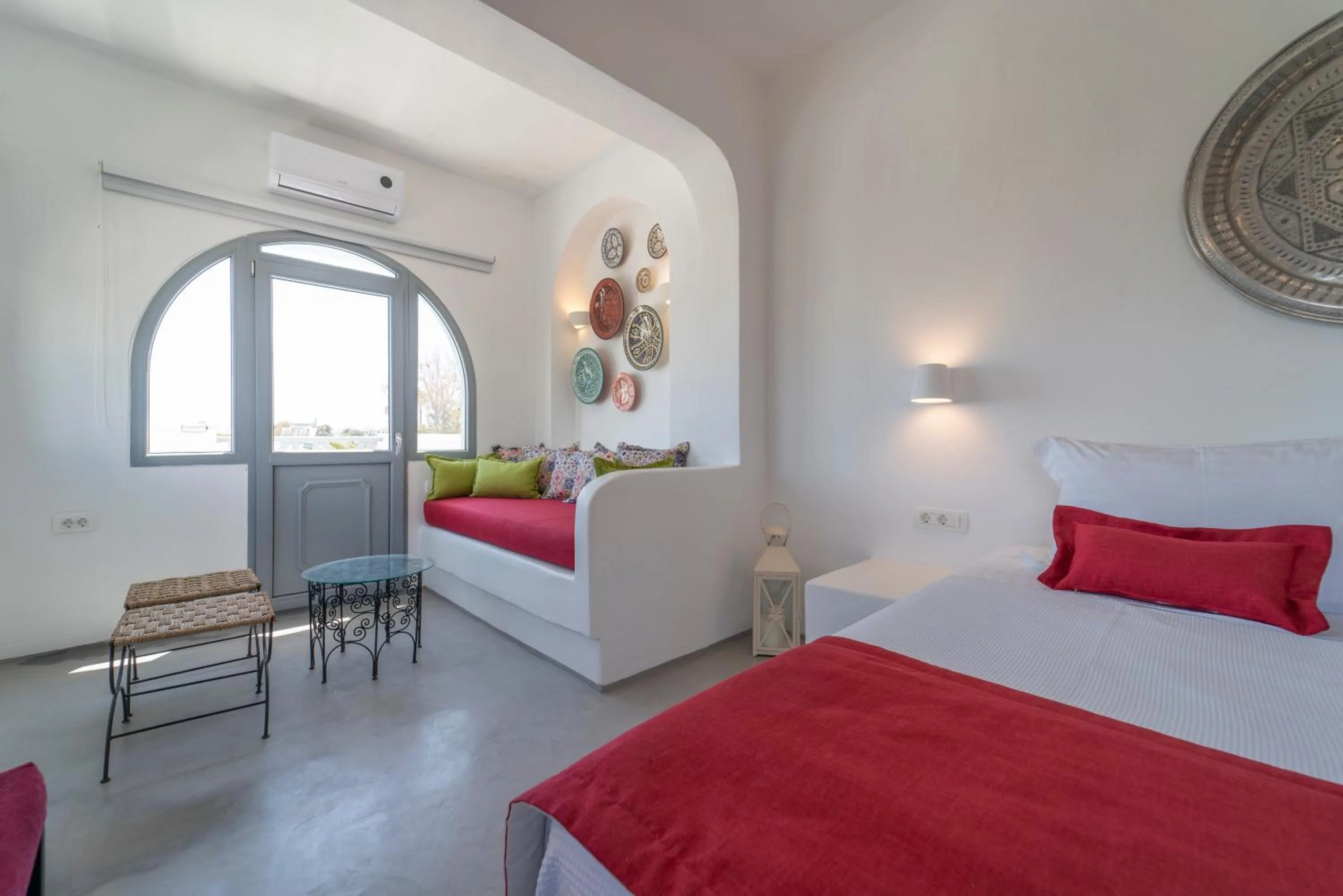 Bed in Black Coast Santorini