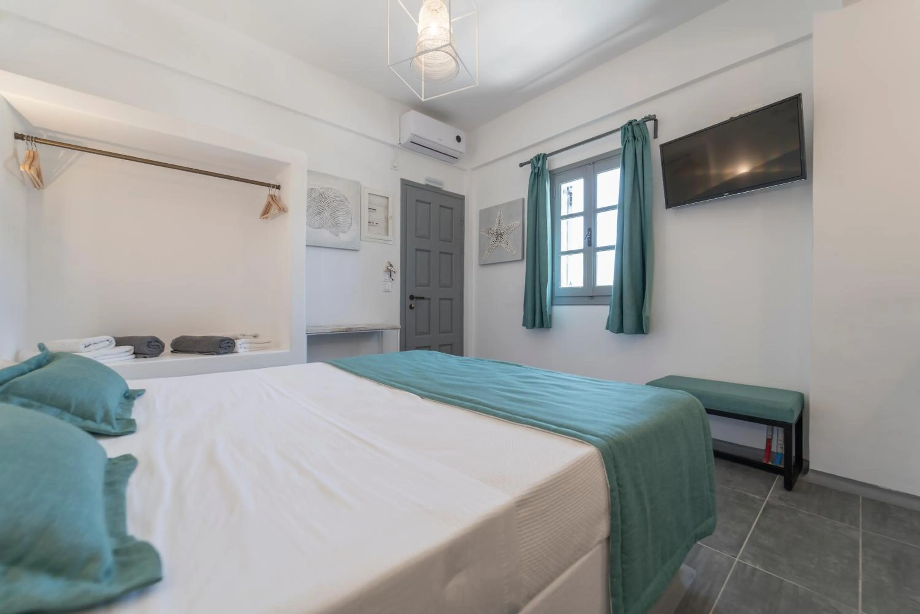 Bed in Black Coast Santorini