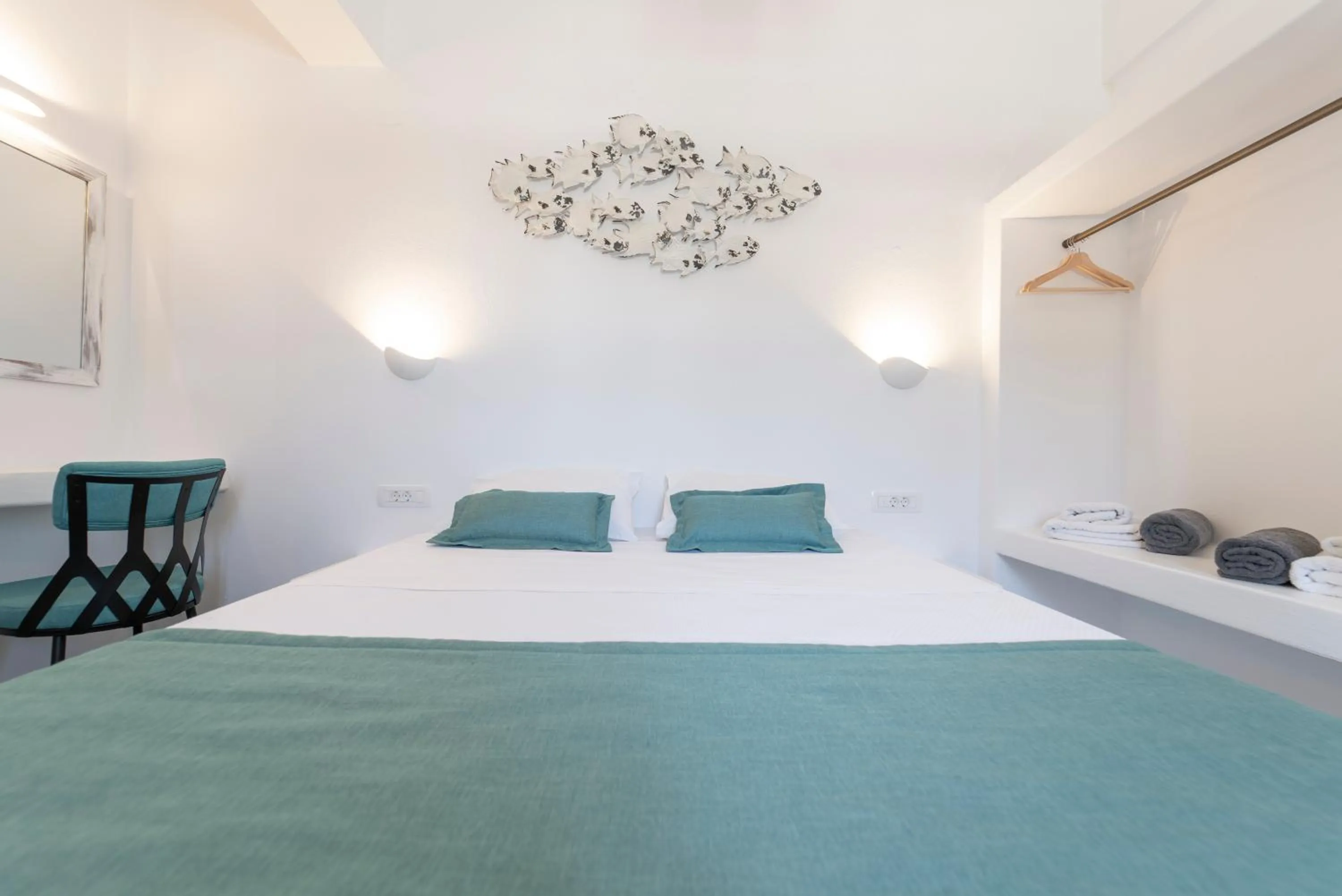 Bed in Black Coast Santorini