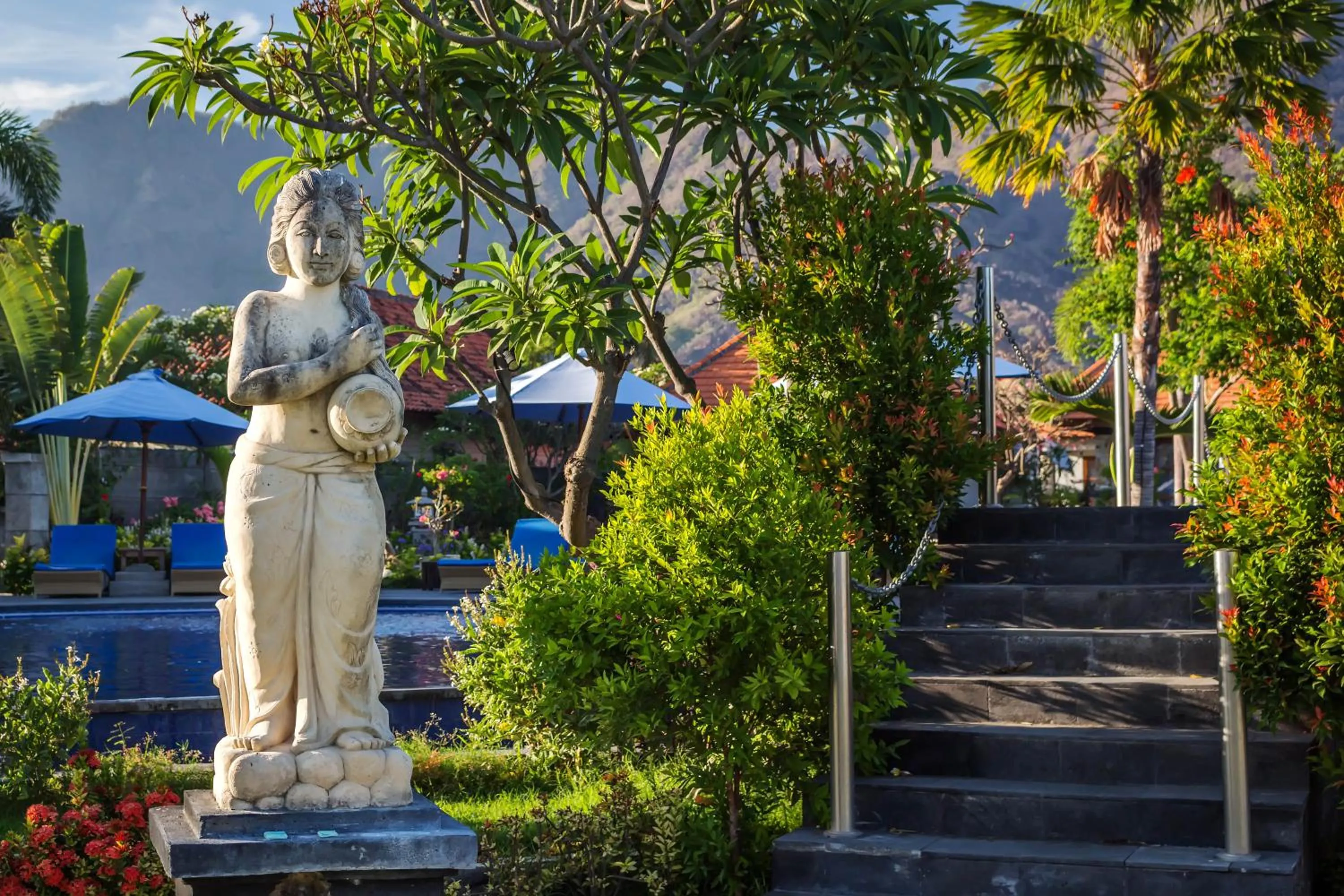 Garden view in Adi Assri Beach Resorts And Spa Pemuteran