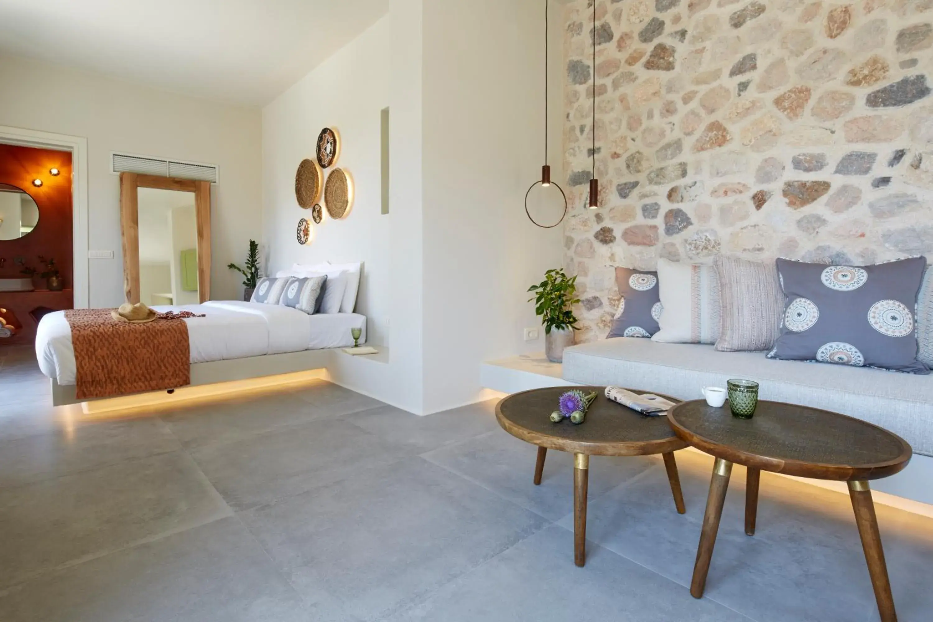 Living room, Bed in Aeon Suites - Adults Only Living room, Bed in Aeon Suites - Adults Only