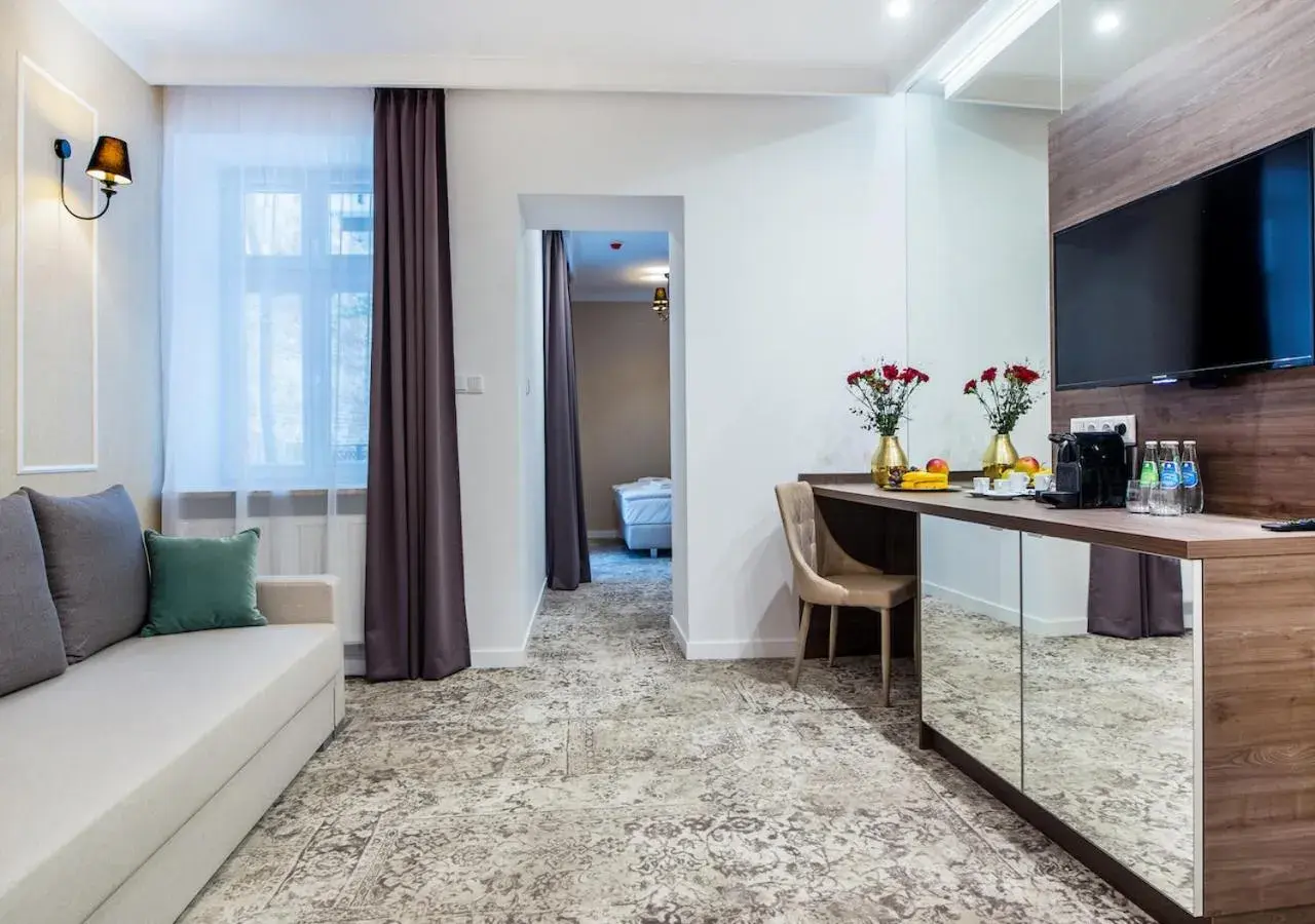 Living room in Aparthotel Rakowicka Residence Living room in Aparthotel Rakowicka Residence