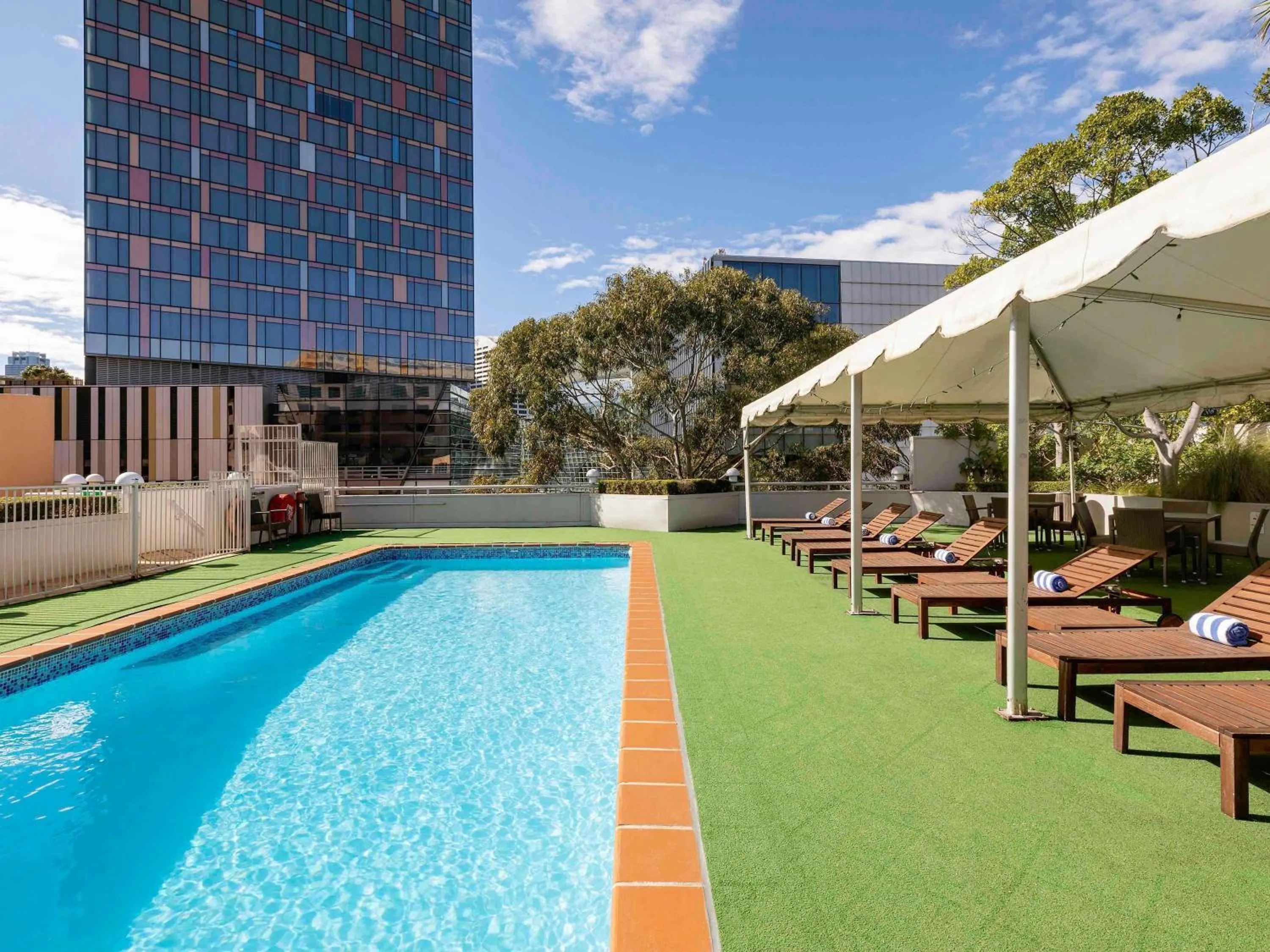 Pool view in Novotel Sydney Darling Harbour
