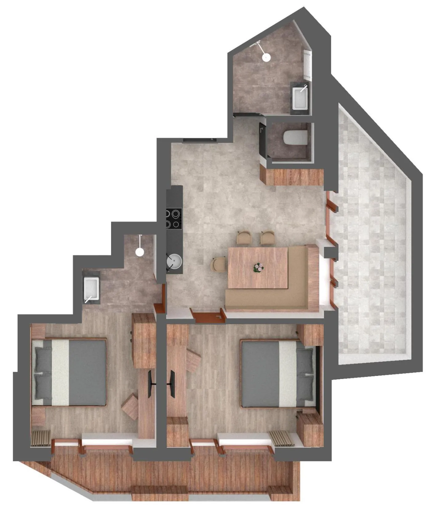 Floor plan in Aparthotel Fernblick