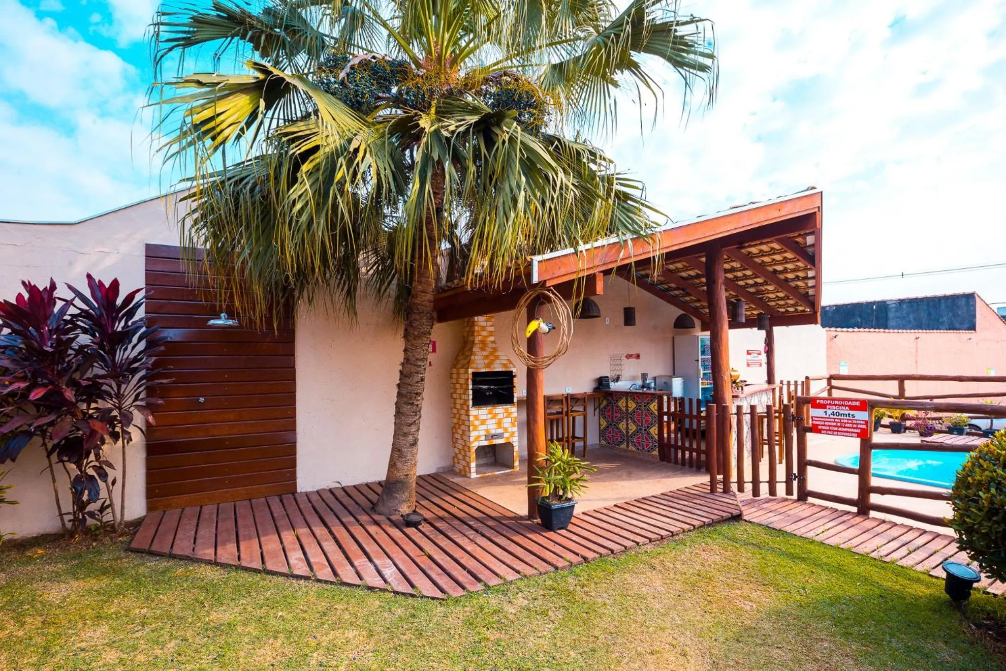 BBQ facilities in Pousada Muito Bonito