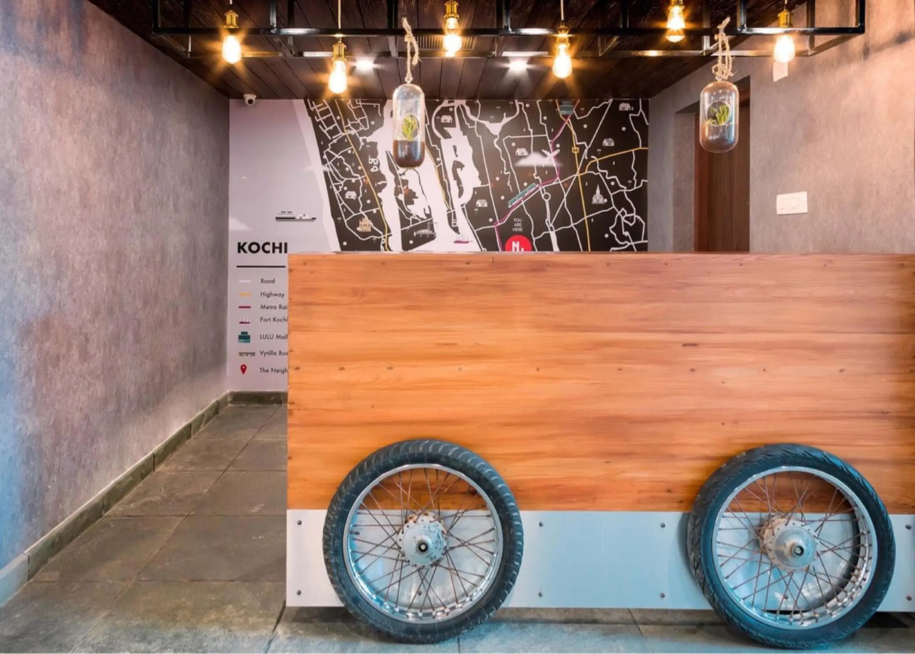 Lobby or reception in Hotel Neighbourhood, Cochin Lobby or reception in Hotel Neighbourhood, Cochin