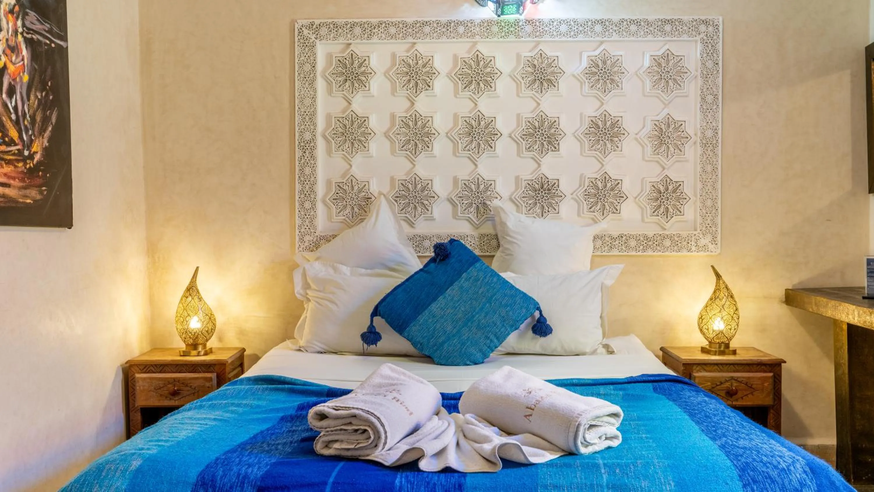Bed in Riad Abaka hotel & boutique