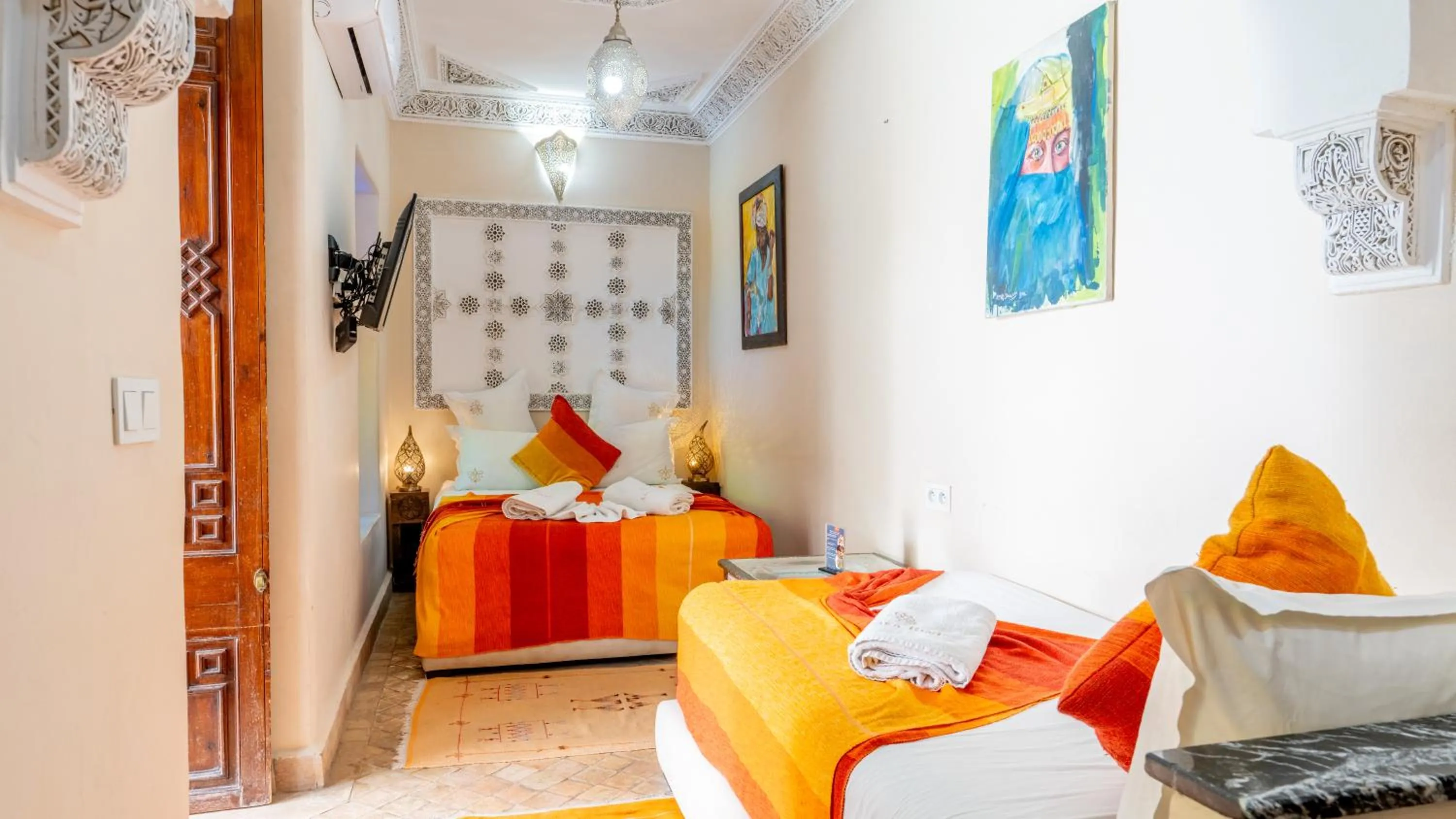 Bed in Riad Abaka hotel & boutique