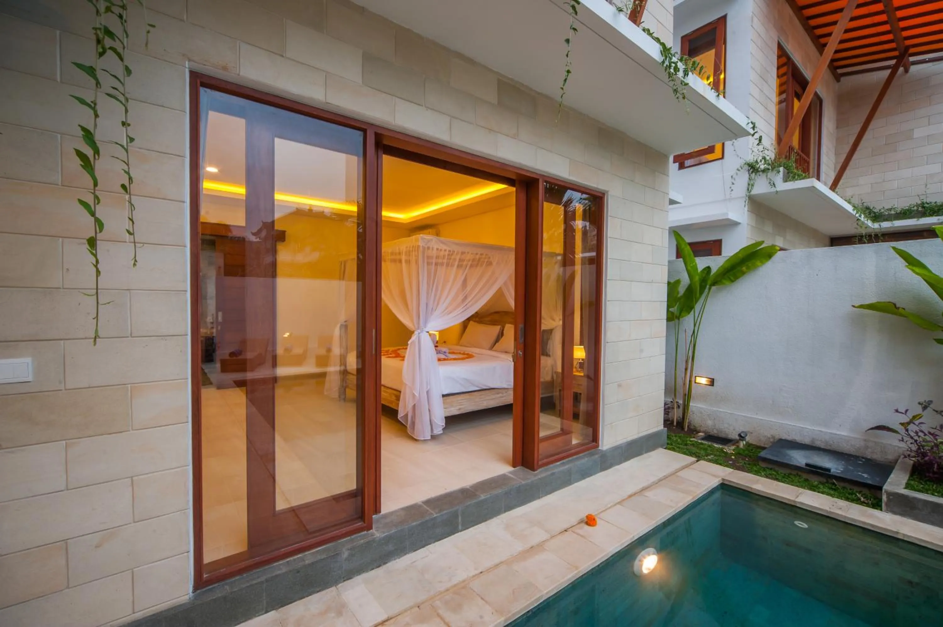 Balcony/Terrace, Bed in Villa Ubud Hill