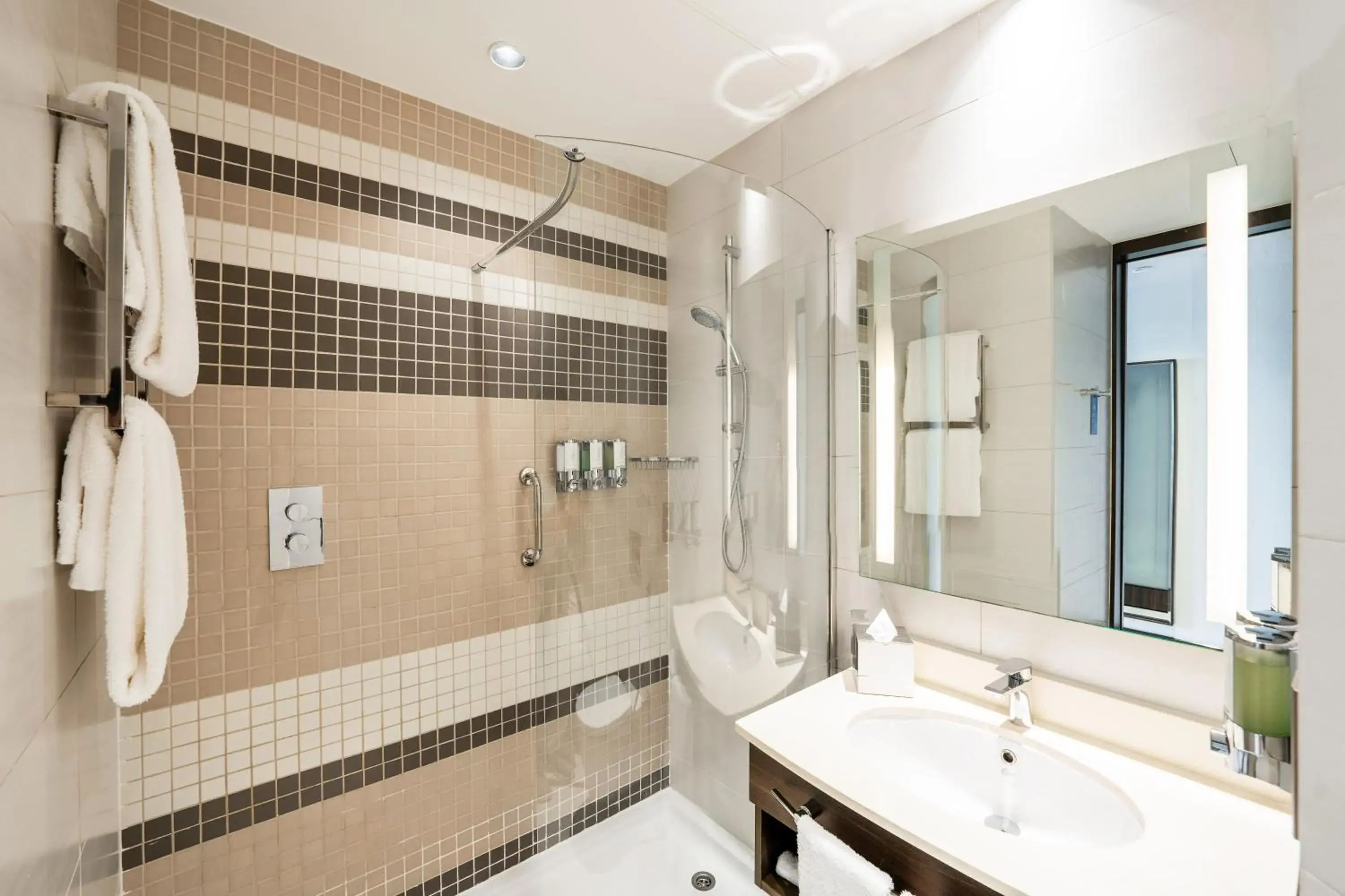 Bathroom in Hampton By Hilton Dubai Airport Bathroom in Hampton By Hilton Dubai Airport