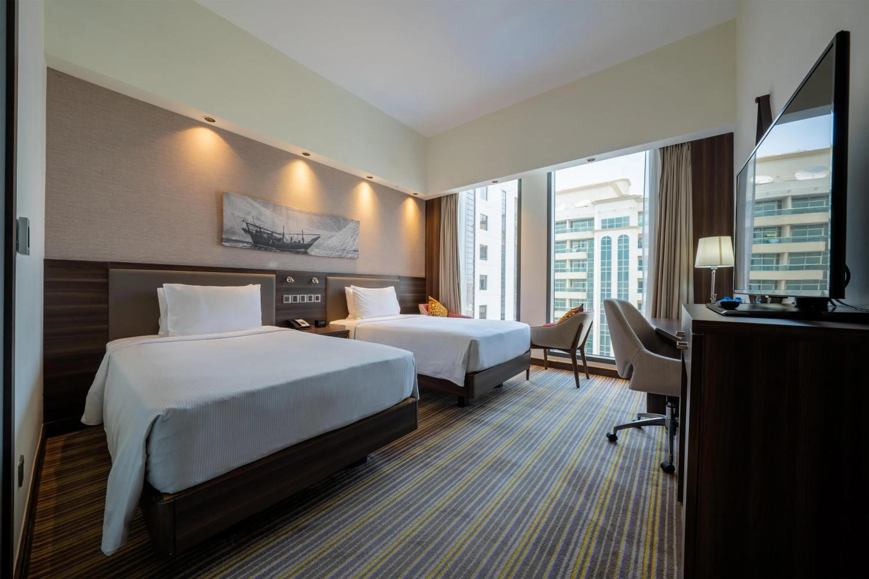Bed in Hampton By Hilton Dubai Airport