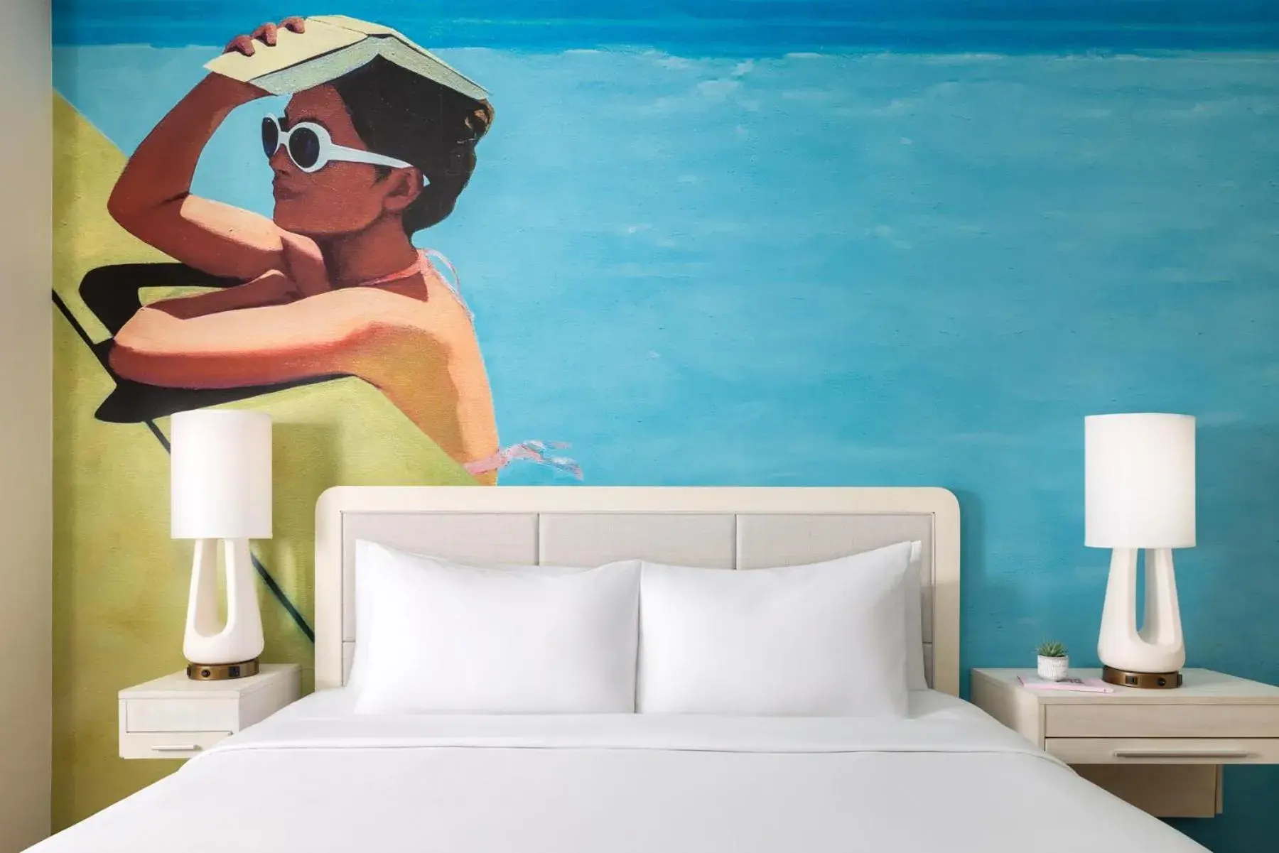 Bed in Hotel Continental Miami Beach, Tapestry Collection by Hilton Bed in Hotel Continental Miami Beach, Tapestry Collection by Hilton