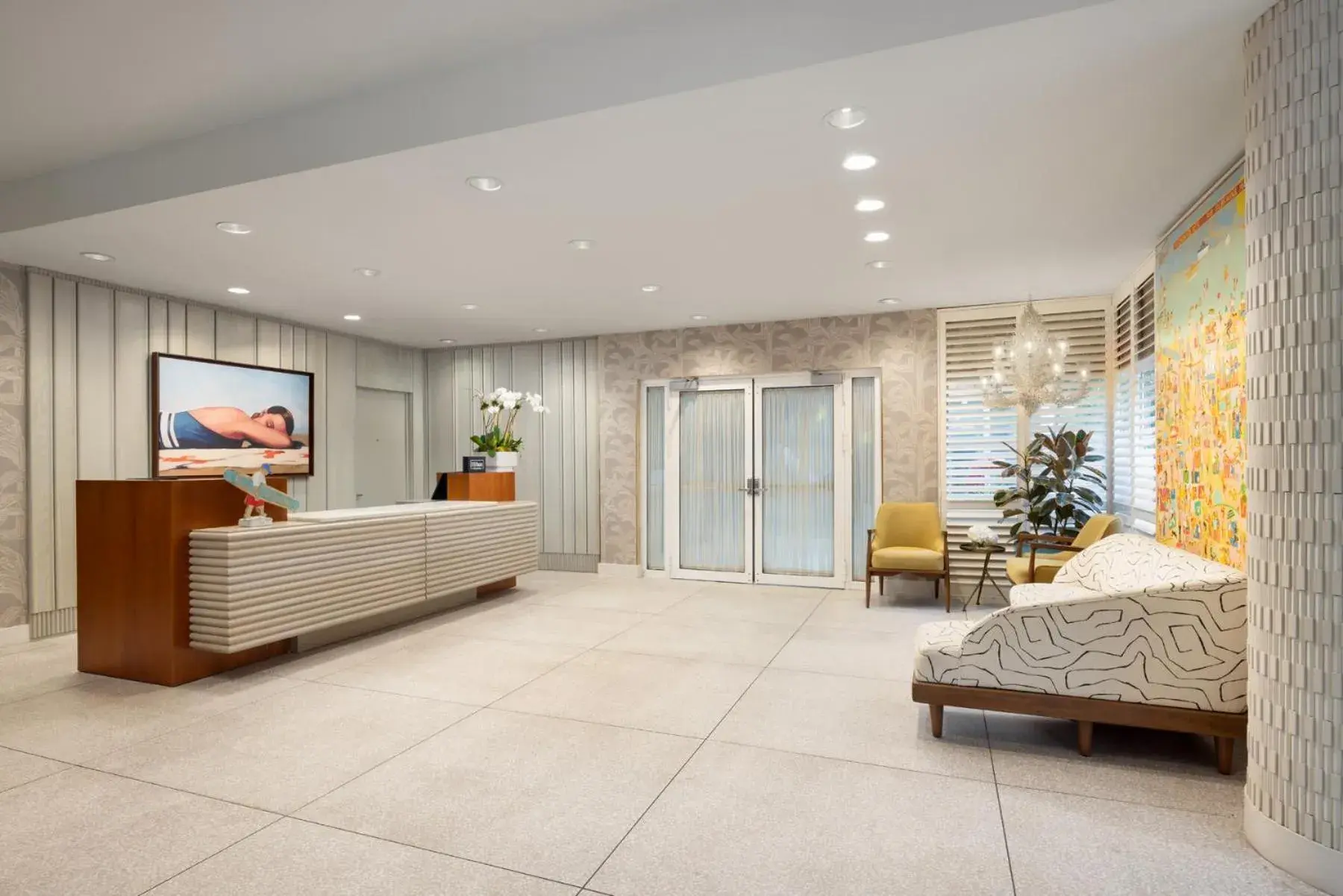 Lobby or reception, Bed in Hotel Continental Miami Beach, Tapestry Collection by Hilton Lobby or reception, Bed in Hotel Continental Miami Beach, Tapestry Collection by Hilton