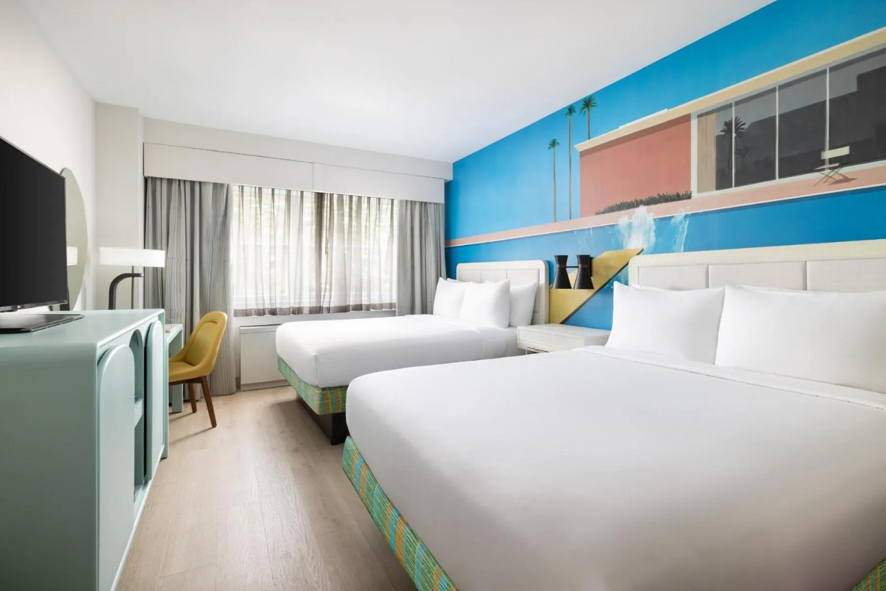 Bed in Hotel Continental Miami Beach, Tapestry Collection by Hilton