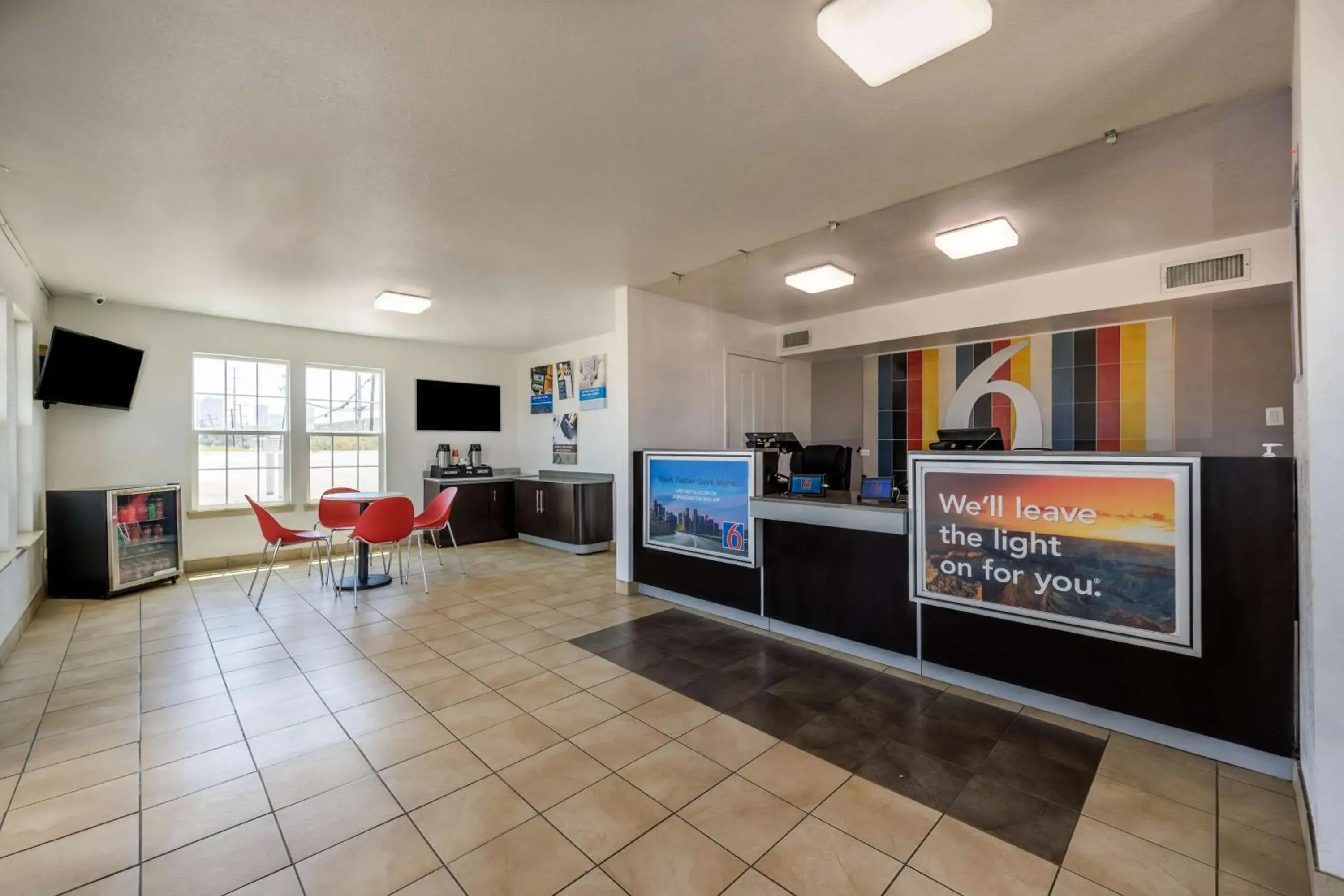 Lobby or reception in Studio 6 Fort Worth, TX - Stockyards East Lobby or reception in Studio 6 Fort Worth, TX - Stockyards East