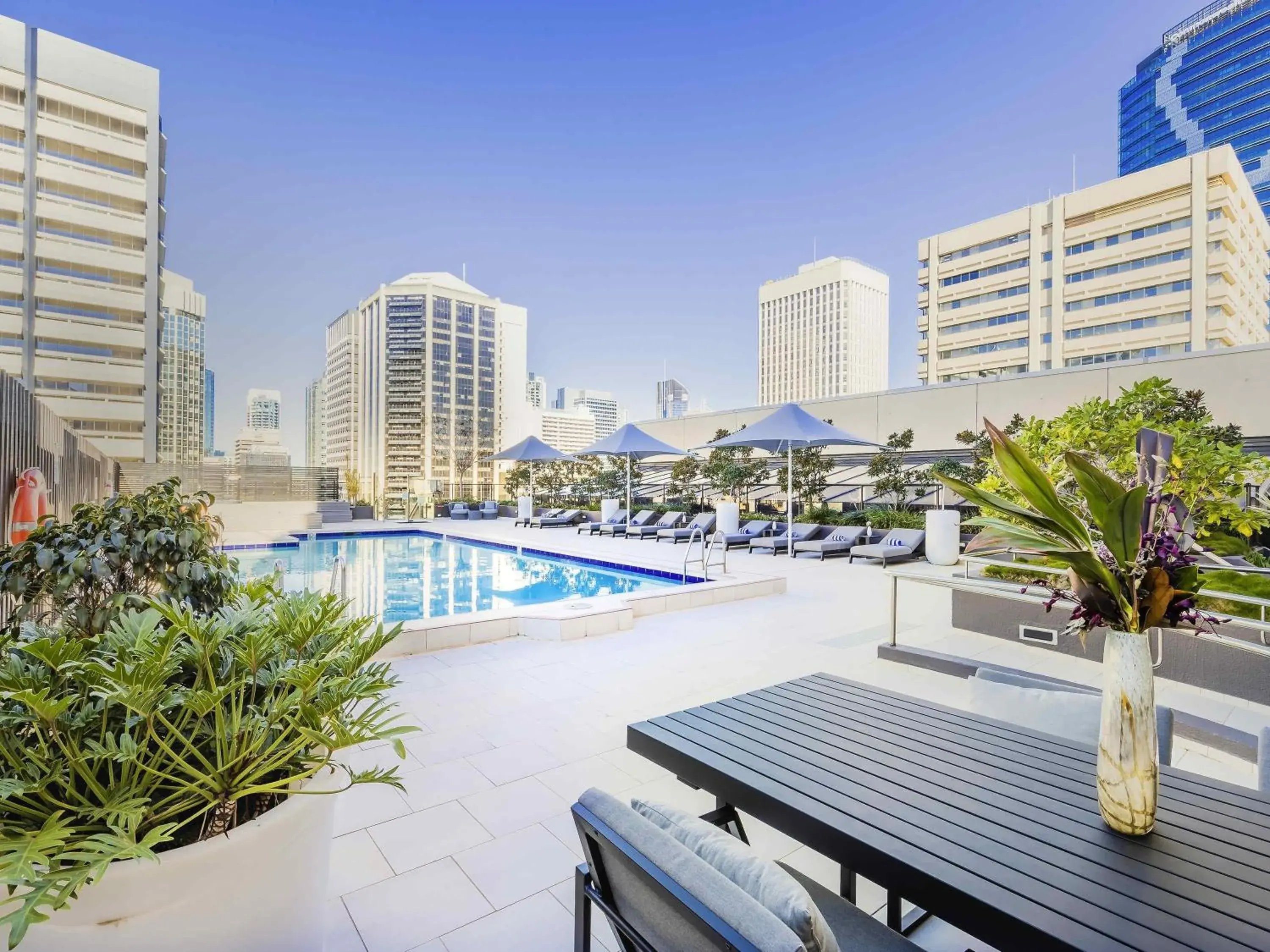 Pool view in Sofitel Brisbane Central Pool view in Sofitel Brisbane Central