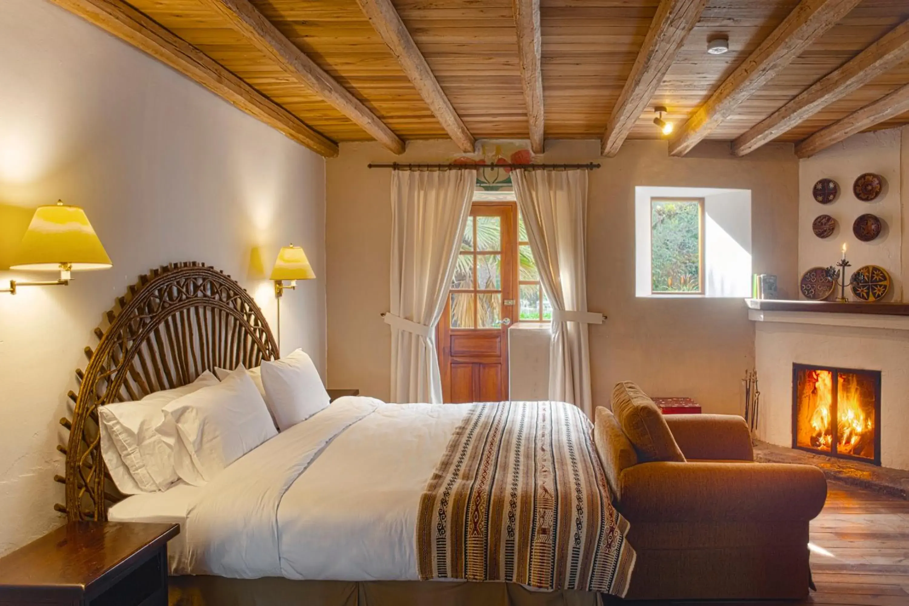 Bed in Hacienda Cusin Bed in Hacienda Cusin