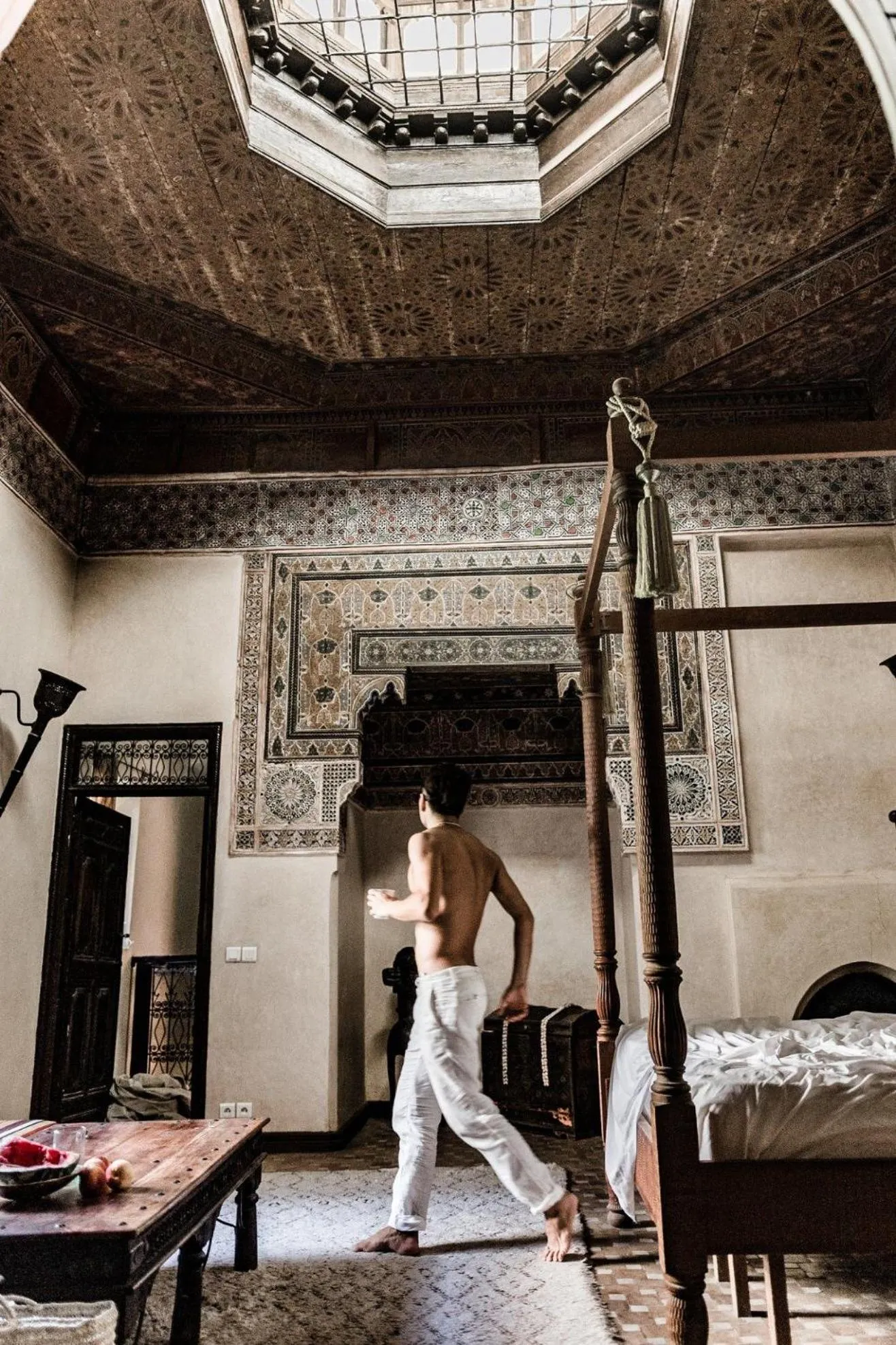 Bed in Riad Bamileke