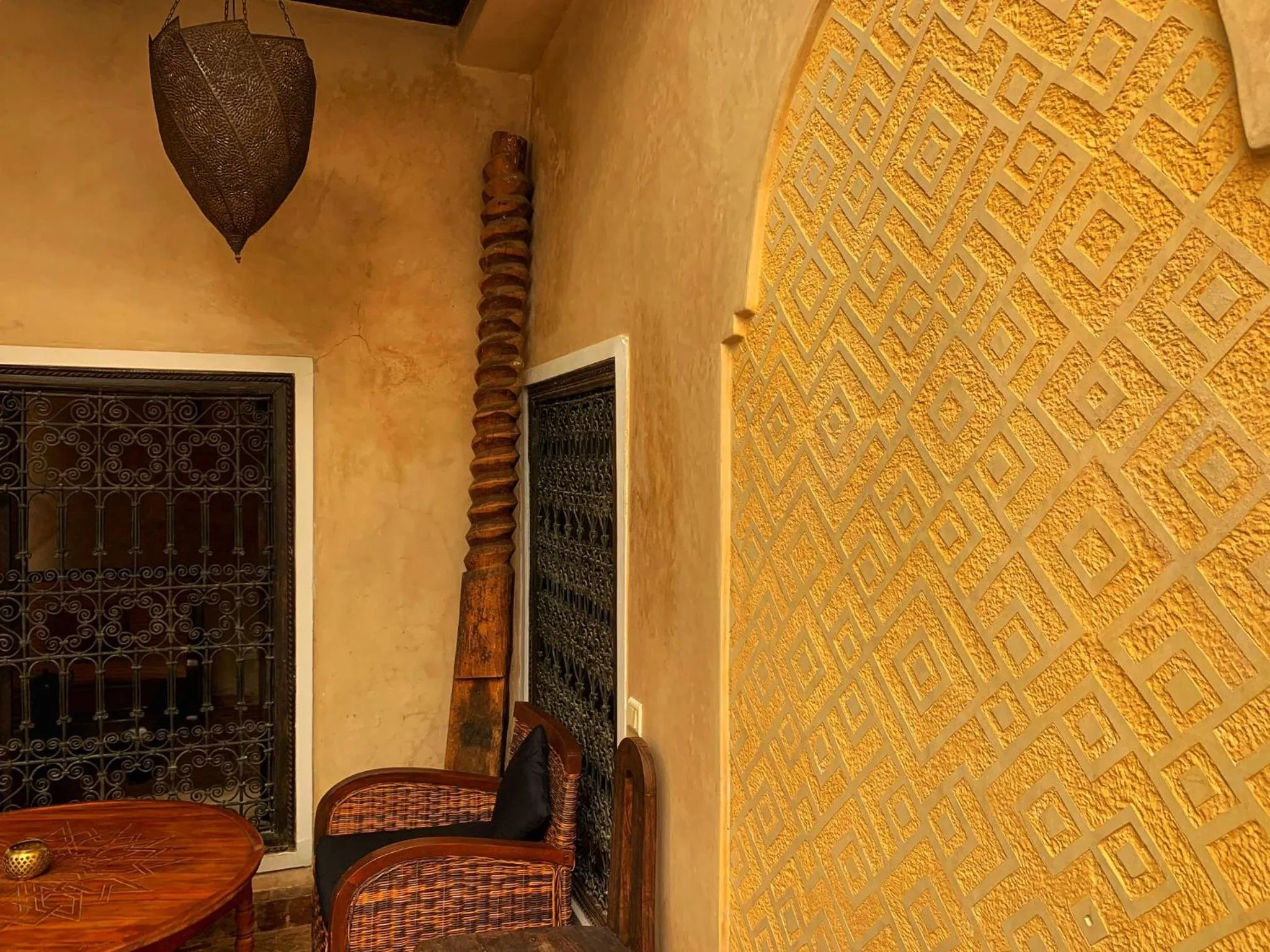 Seating area in Riad Bamileke
