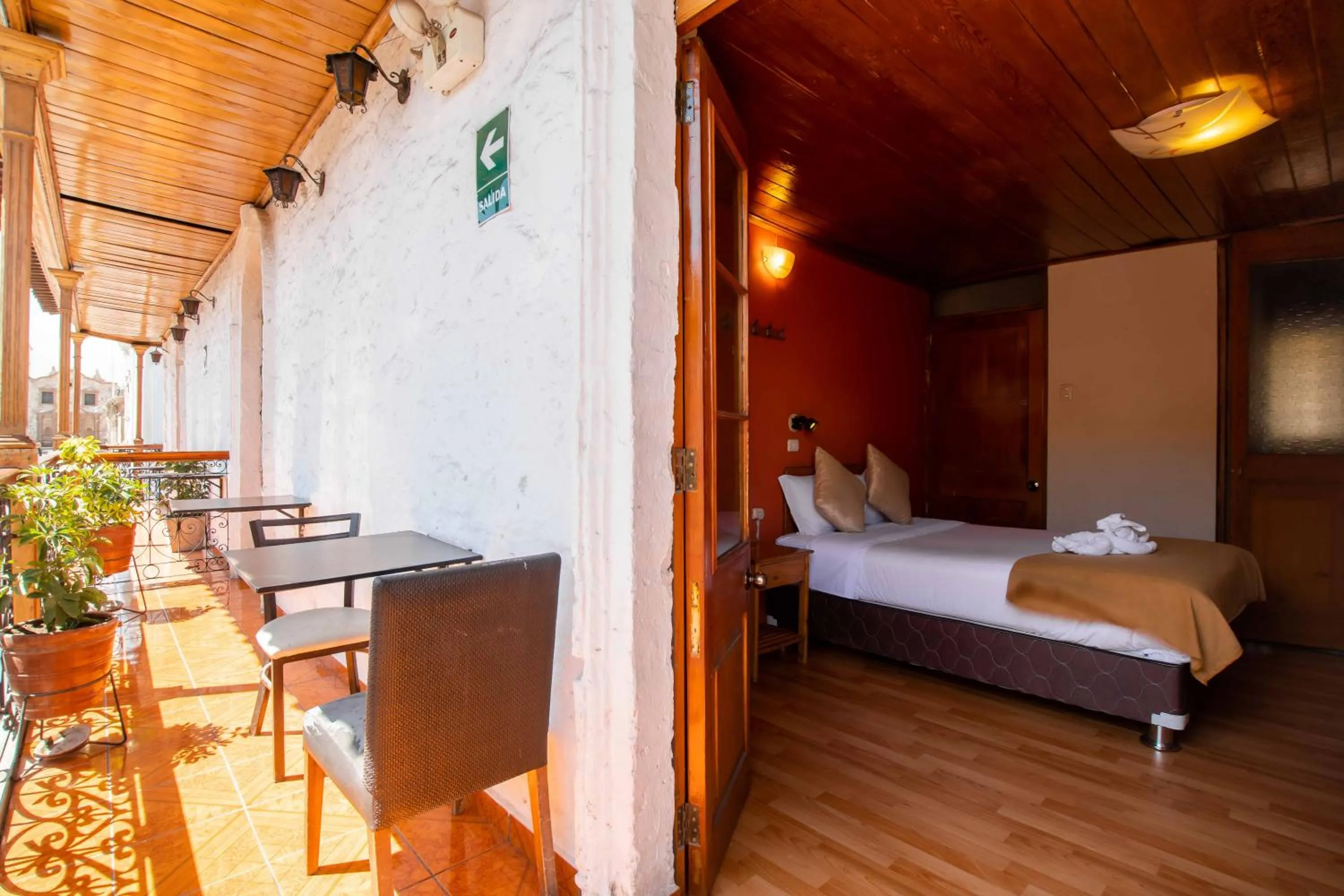 Balcony/Terrace, Bed in Le Foyer Arequipa