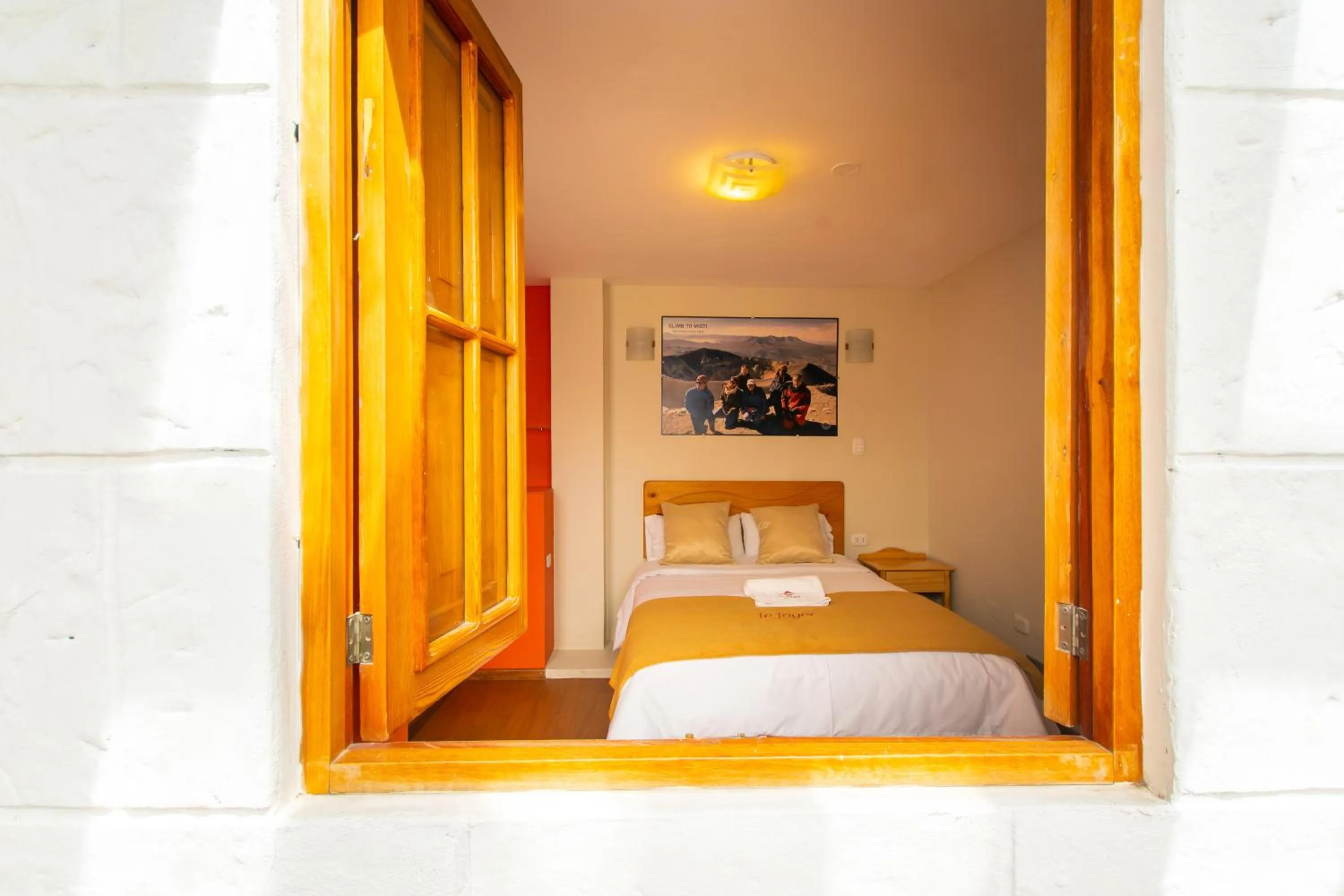 View (from property/room), Bed in Le Foyer Arequipa