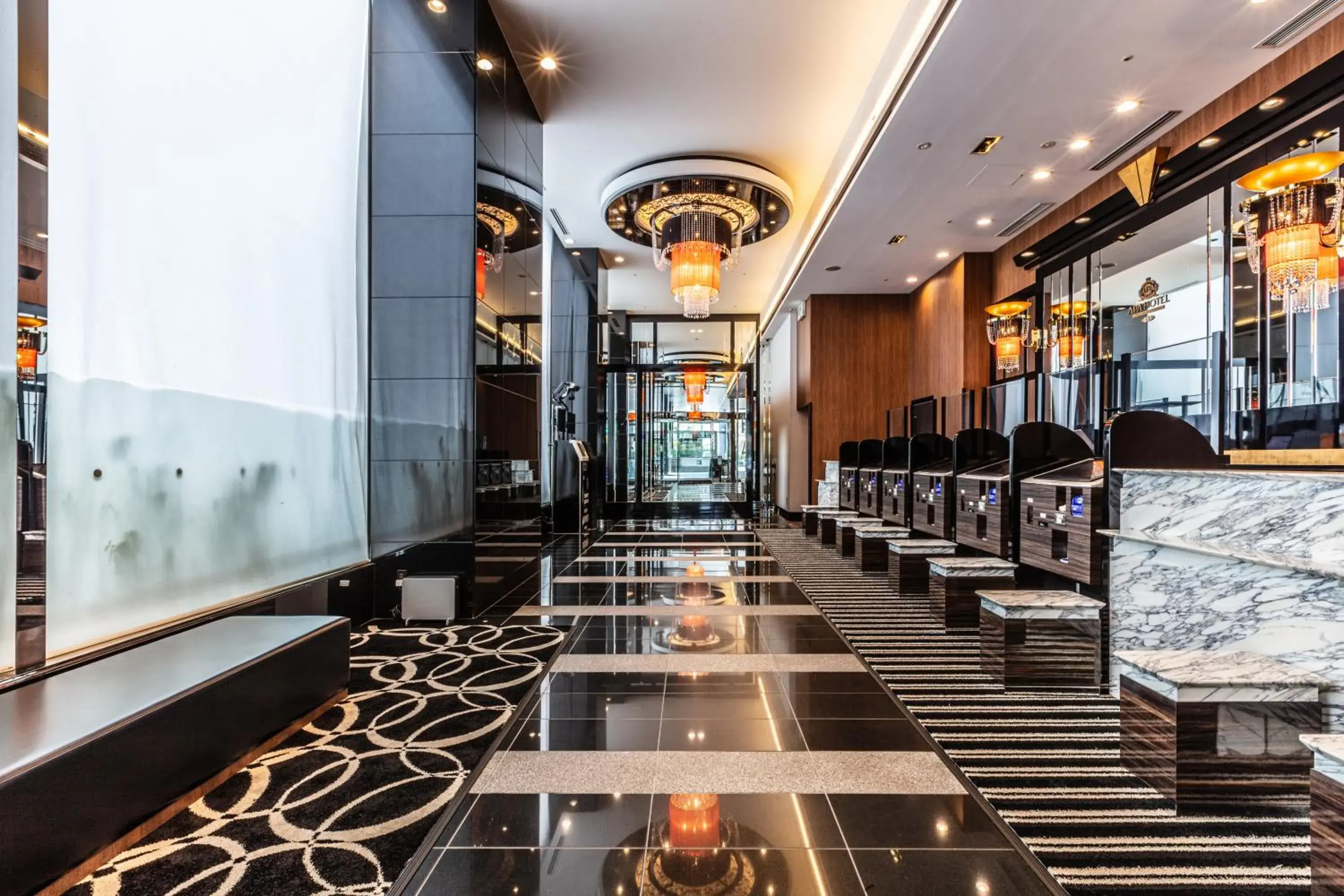 Lobby or reception in APA Hotel Osaka Higobashi Ekimae Lobby or reception in APA Hotel Osaka Higobashi Ekimae