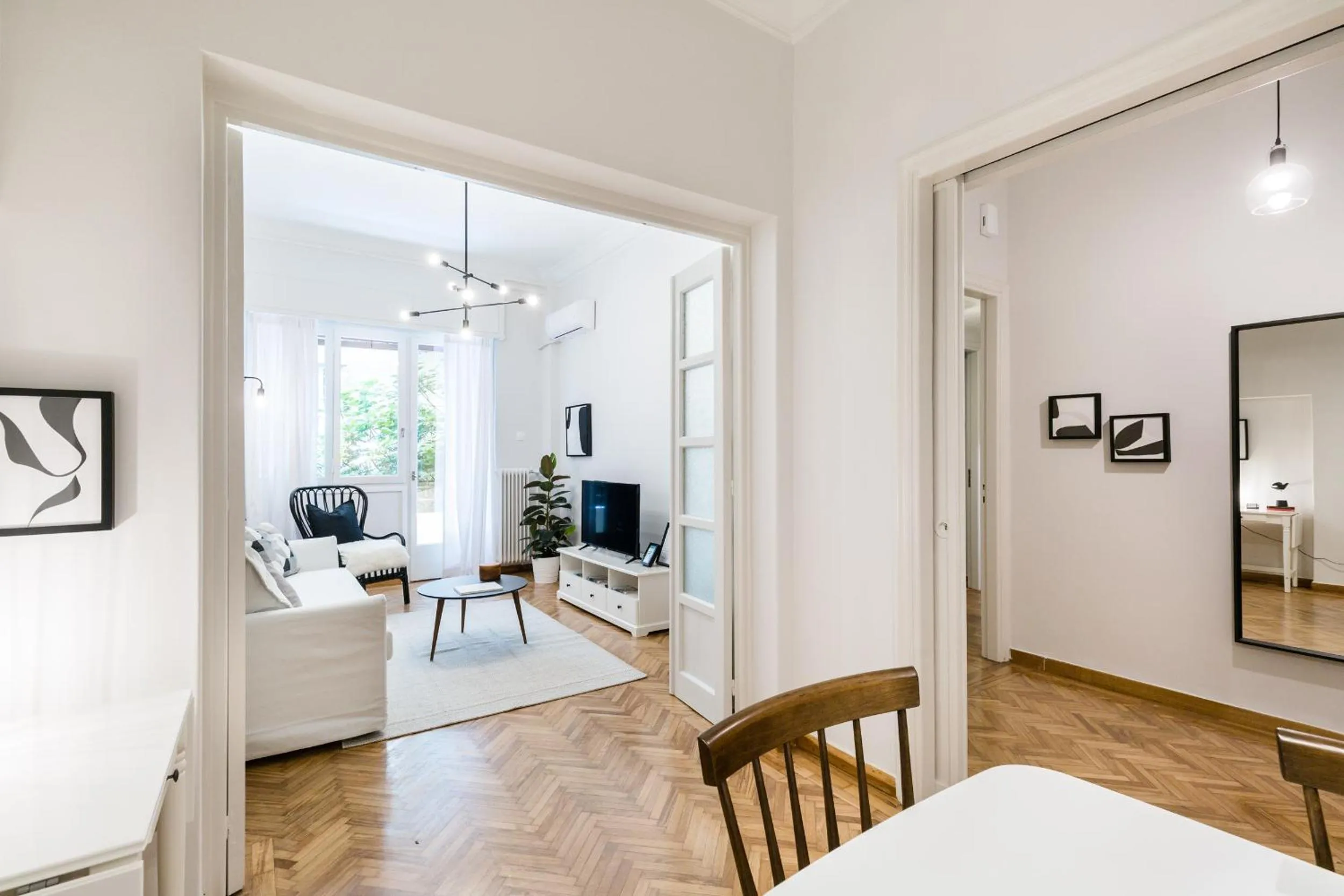 Living room in Classy & Charming 1BD Apartment in Kolonaki by UPSTREET