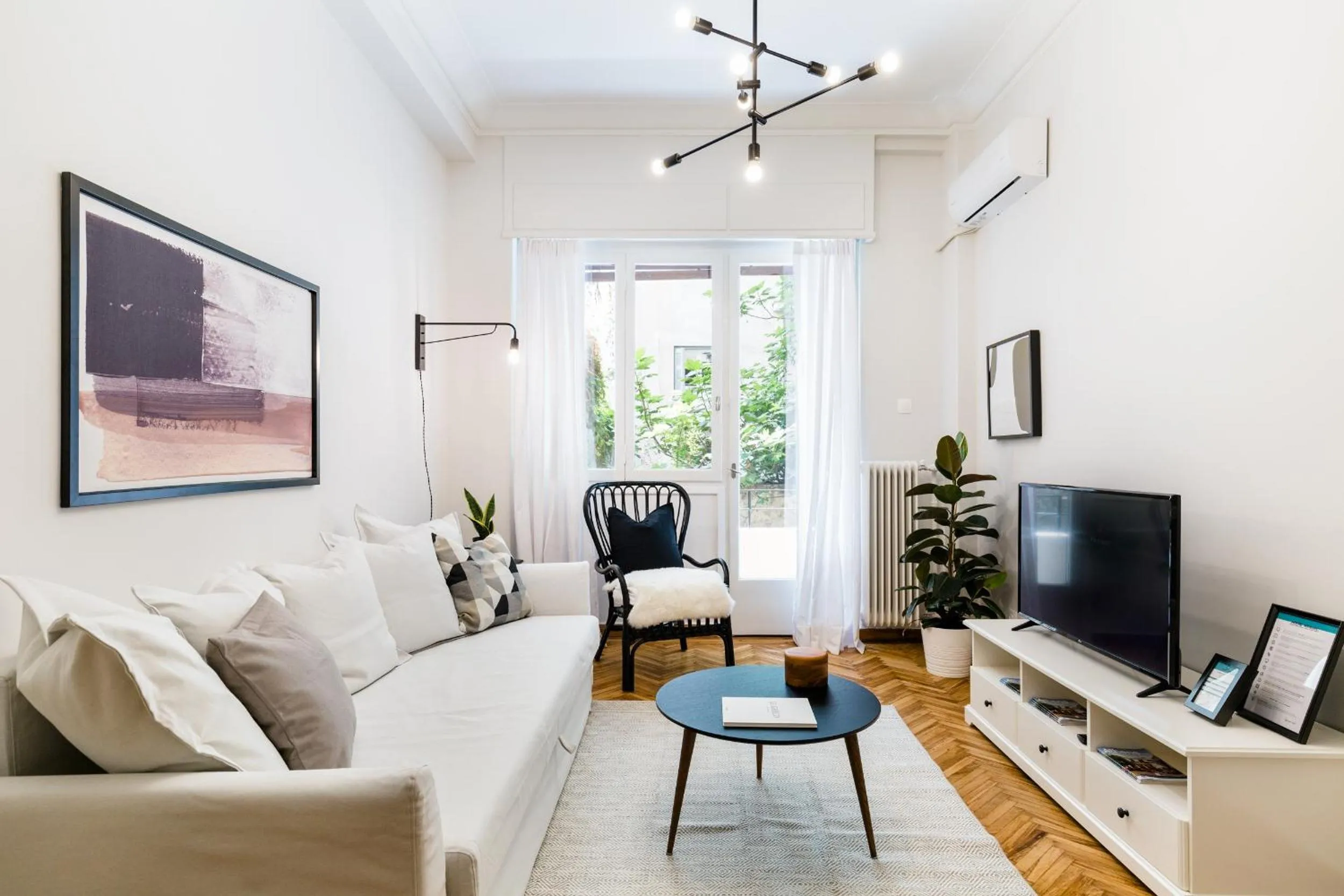Living room in Classy & Charming 1BD Apartment in Kolonaki by UPSTREET